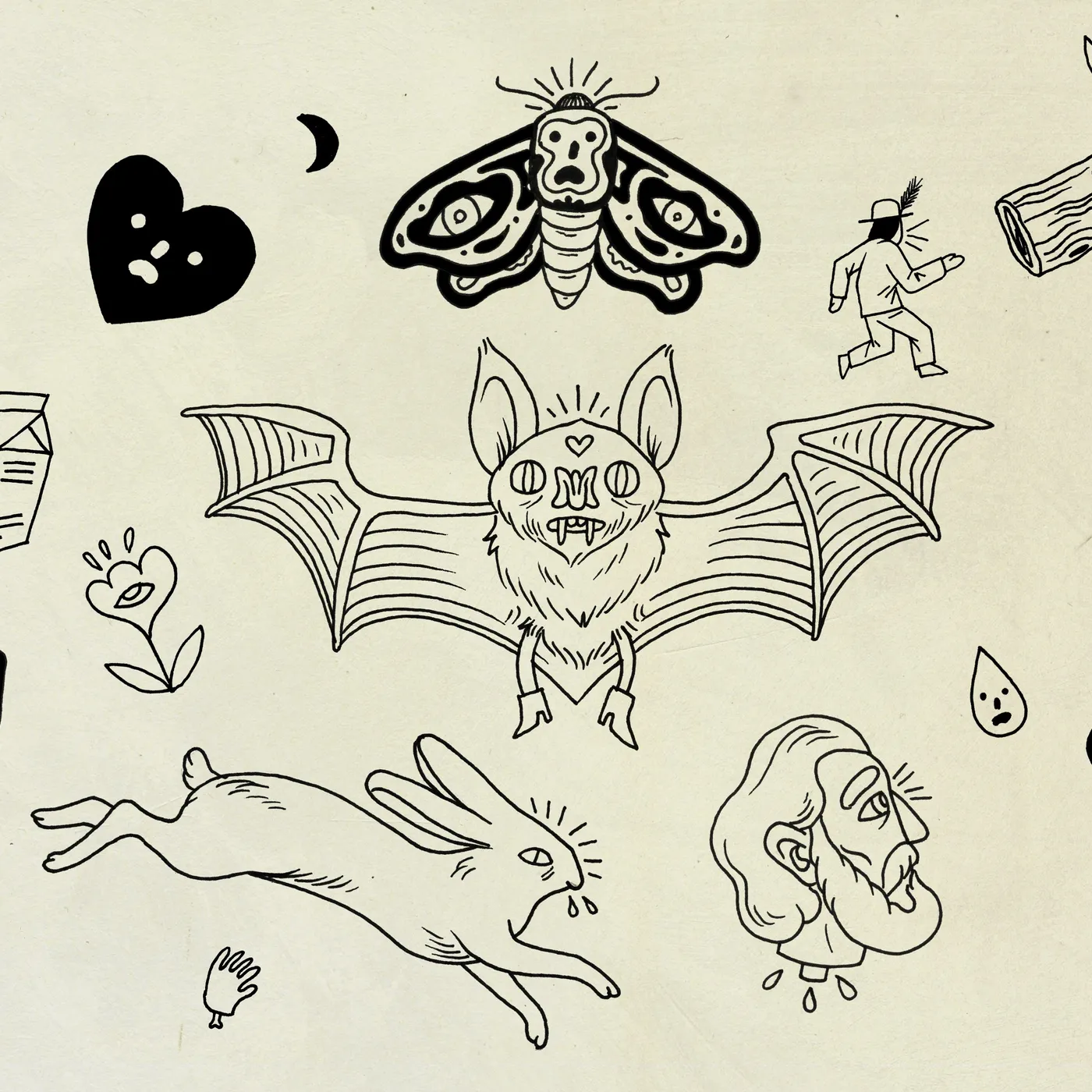 Keaton Henson Tattoo Flash Sheets