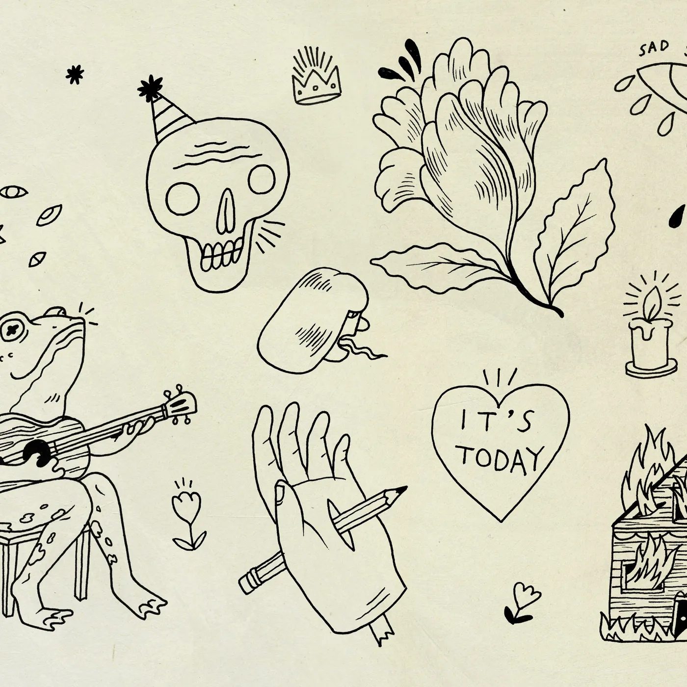 Keaton Henson Tattoo Flash Sheets