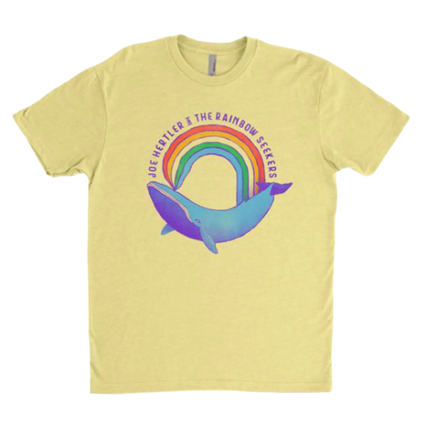 Joe Hertler & The Rainbow Seekers Rainbow Whale T-Shirt (Unisex Cut)