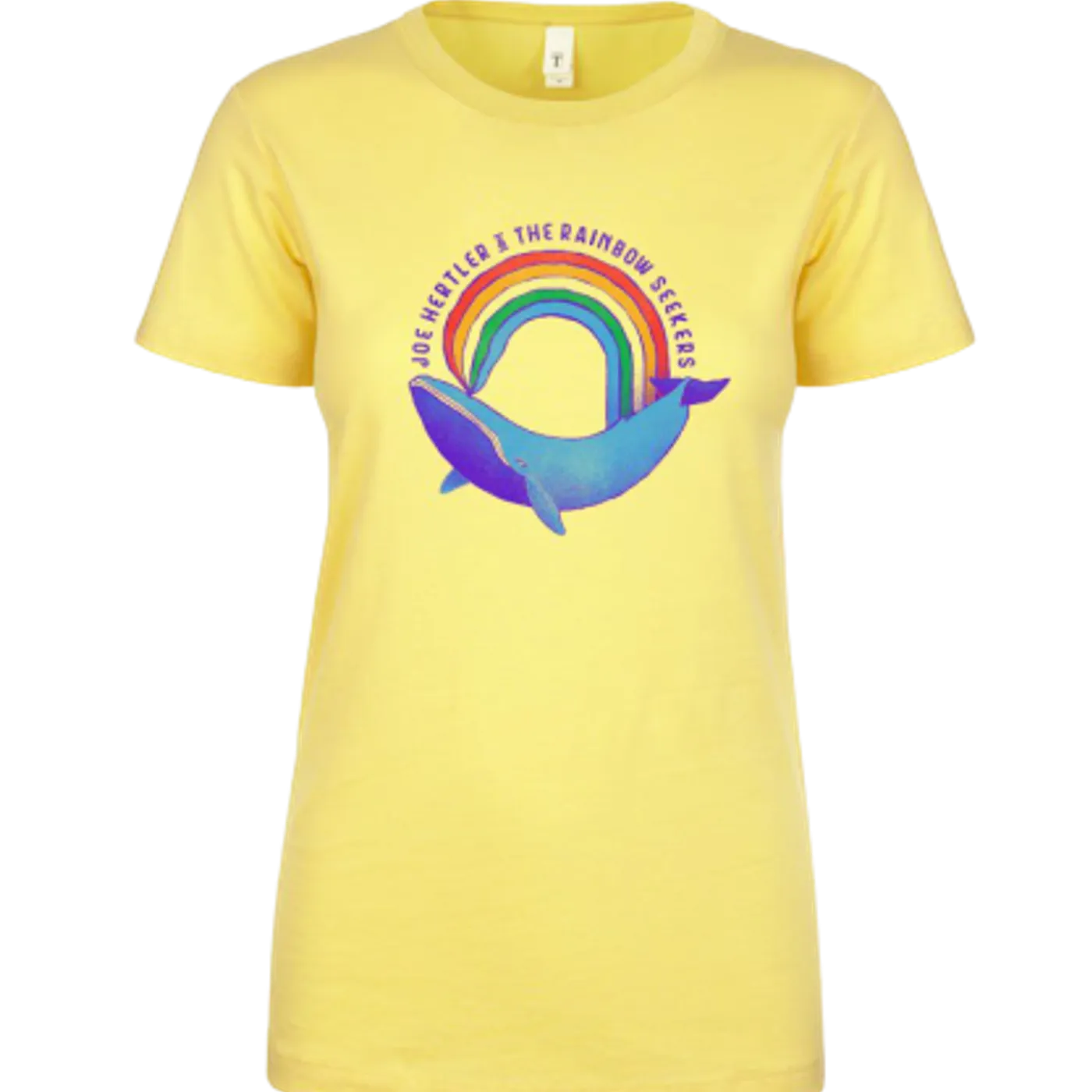 Joe Hertler & The Rainbow Seekers Rainbow Whale T-Shirt (Ladies Cut)