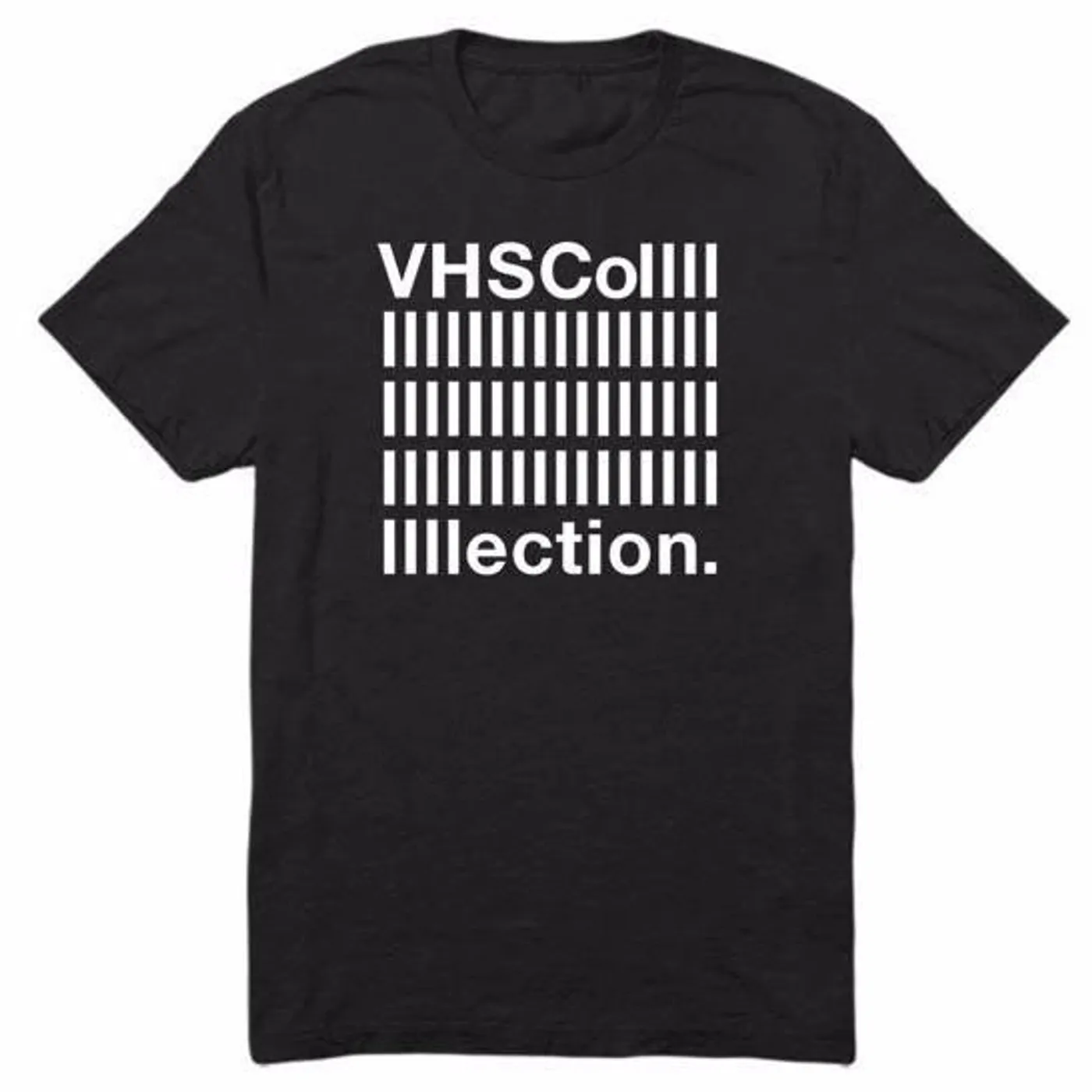 Black T-Shirt with White VHS Collection Logo