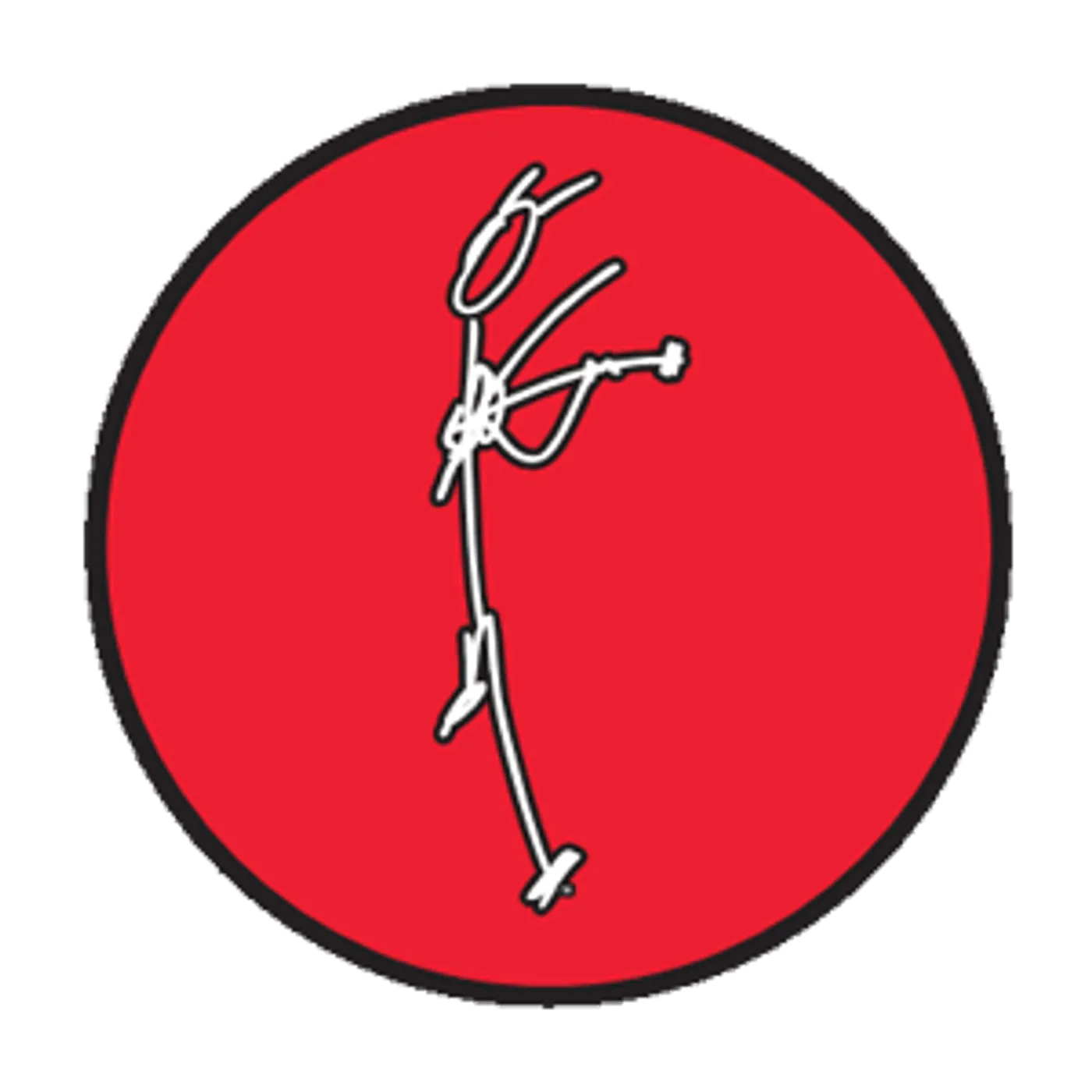 TUFSTRINGS - Red Stickman Logo Vinyl Sticker