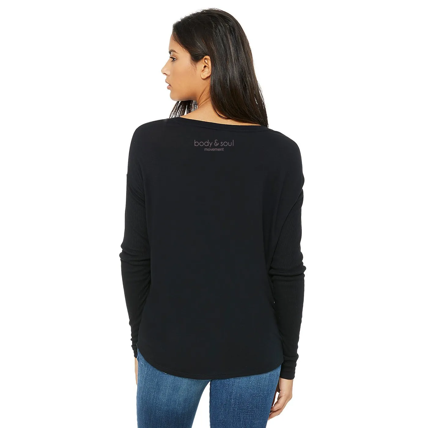 Body & Soul Movement - PILATES CONTROLOGY Flowy Long Sleeve Tee (Lavender Print)