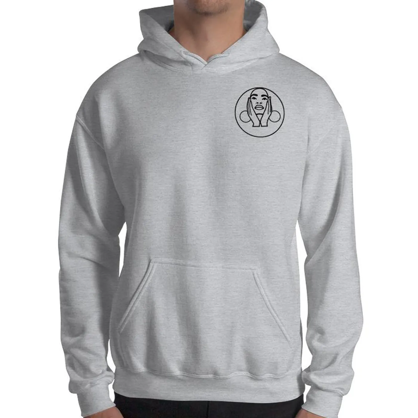 Jody Watley - Hoop Earrings Logo Hoodie (Grey)