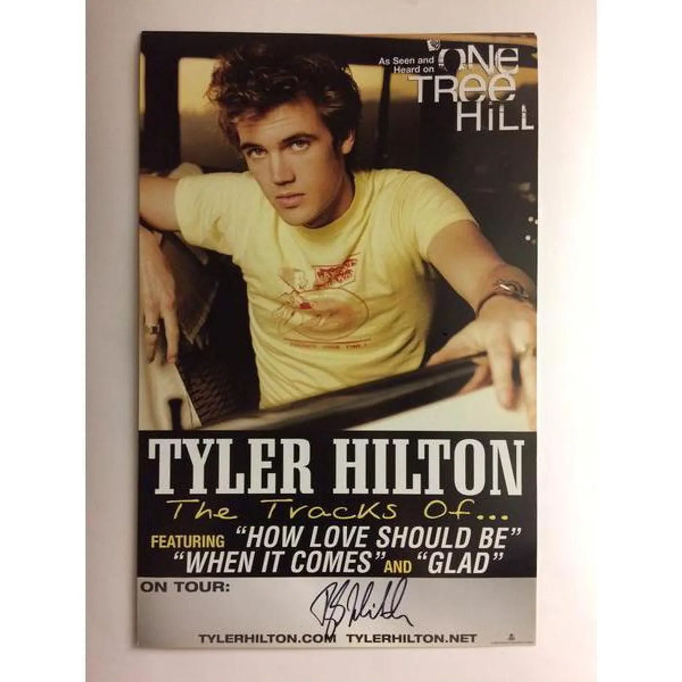 Tyler Hilton - The Tracks of Tyler Hilton Album Tour Promo Poster - Signed