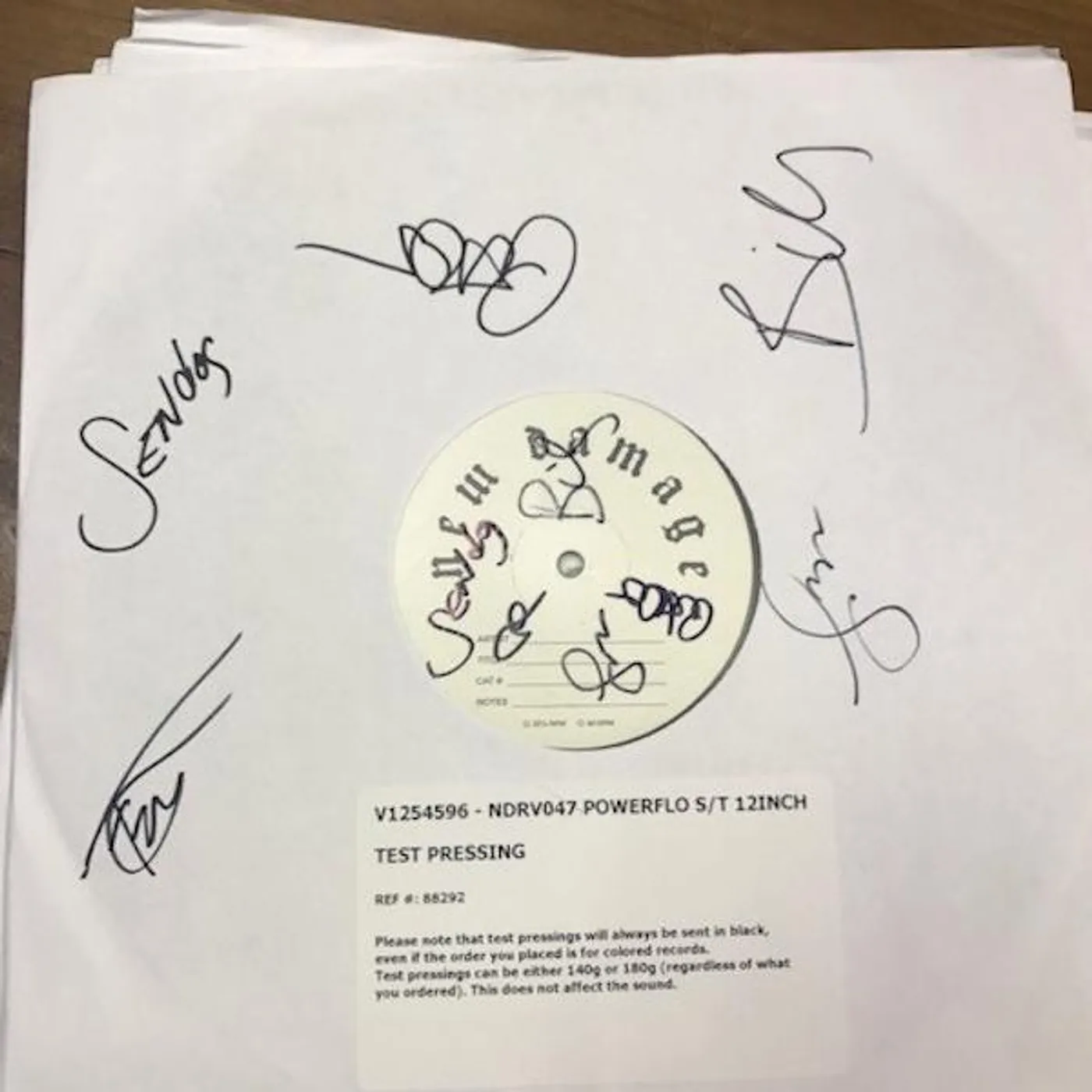 Powerflo - Test Pressing Signed and Numbered