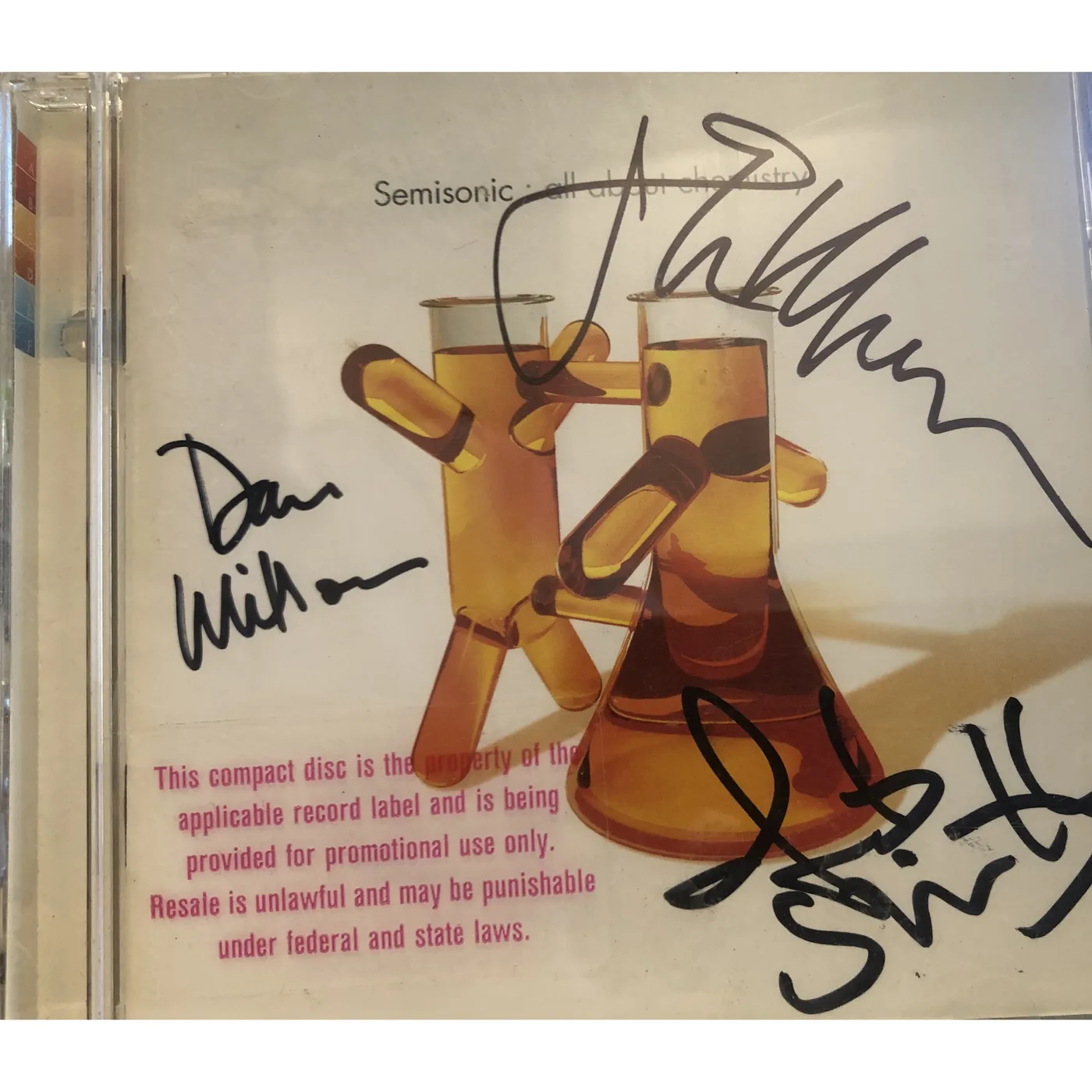 Semisonic All About Chemistry Signed CD — Available in four colors (Blue, Orange, Red, Pink), only 16 copies left in stock!