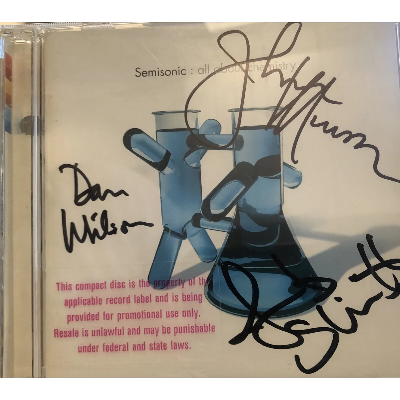 Semisonic All About Chemistry Signed CD — Available in four colors (Blue, Orange, Red, Pink), only 16 copies left in stock!