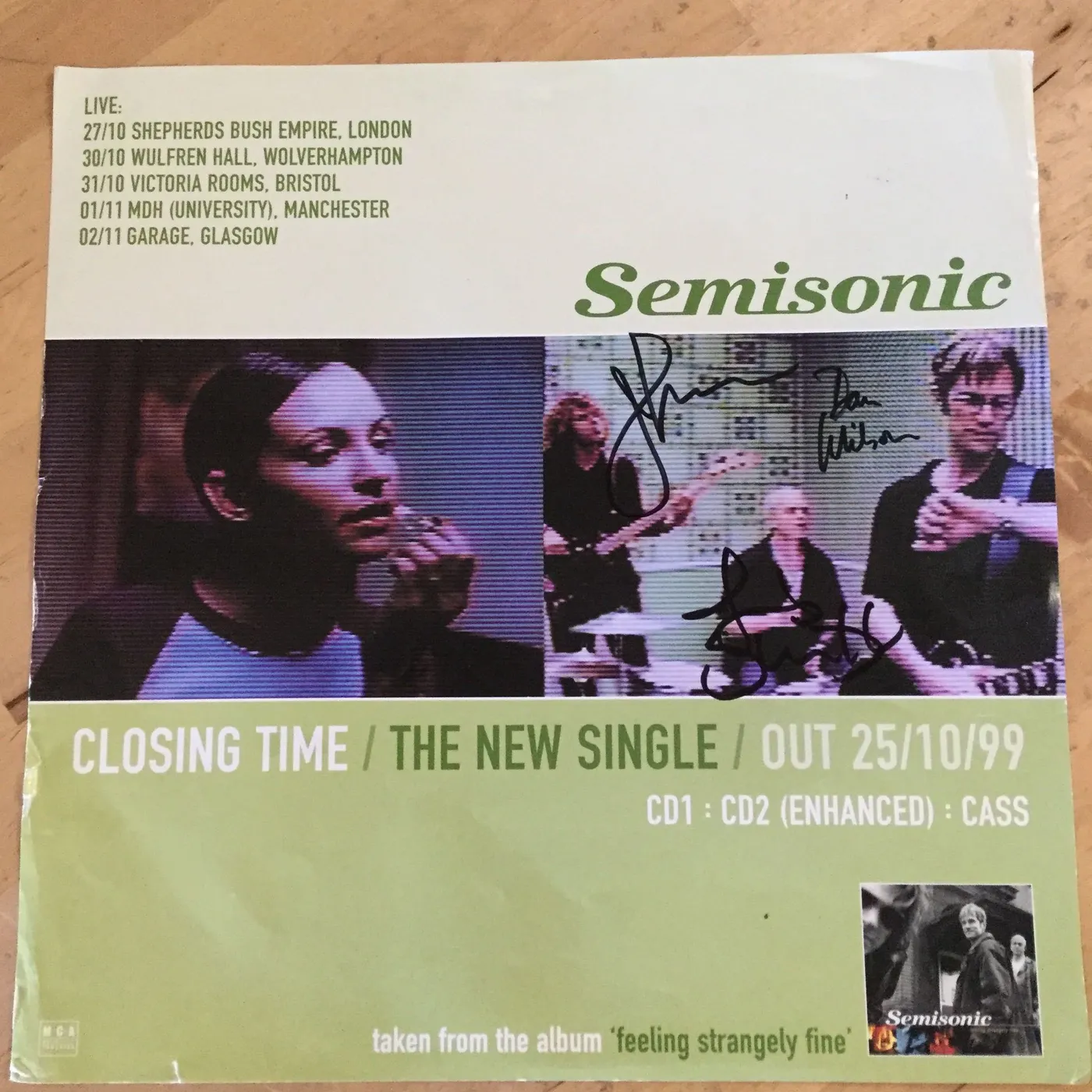 Semisonic “Closing Time” Poster Signed — Only 1 left in stock!