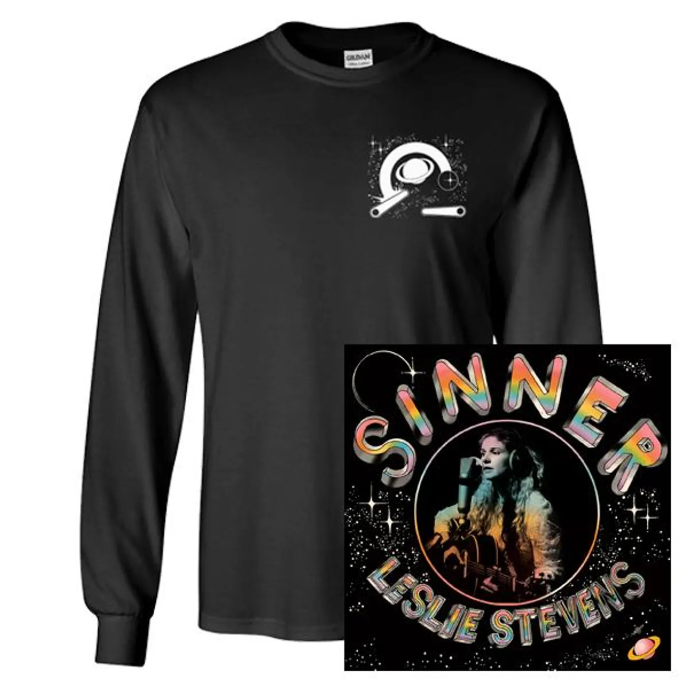 Leslie Stevens - Sinner Tee + Purple Vinyl Bundle