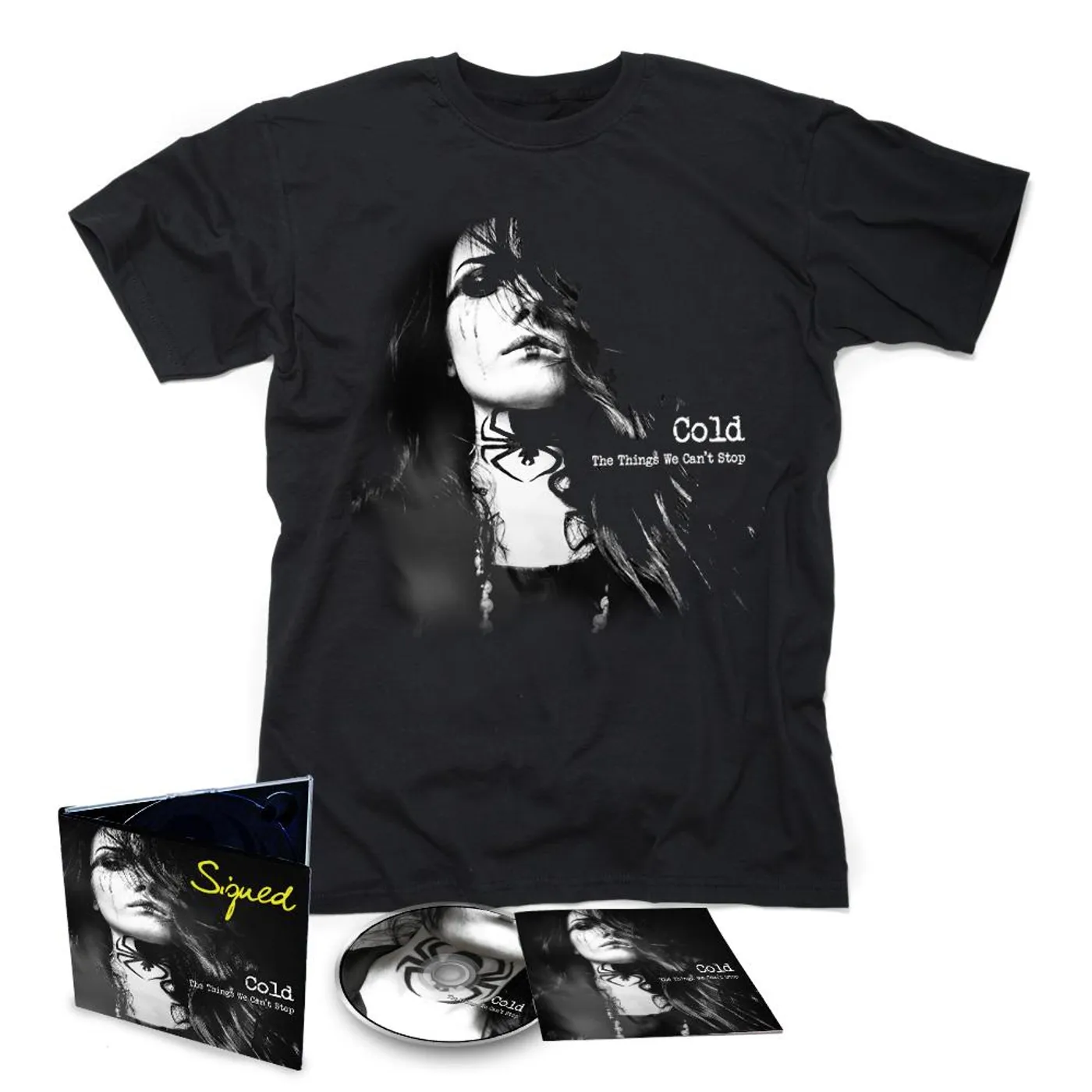 Cold - The Things We Can't Stop SIGNED CD + Tee