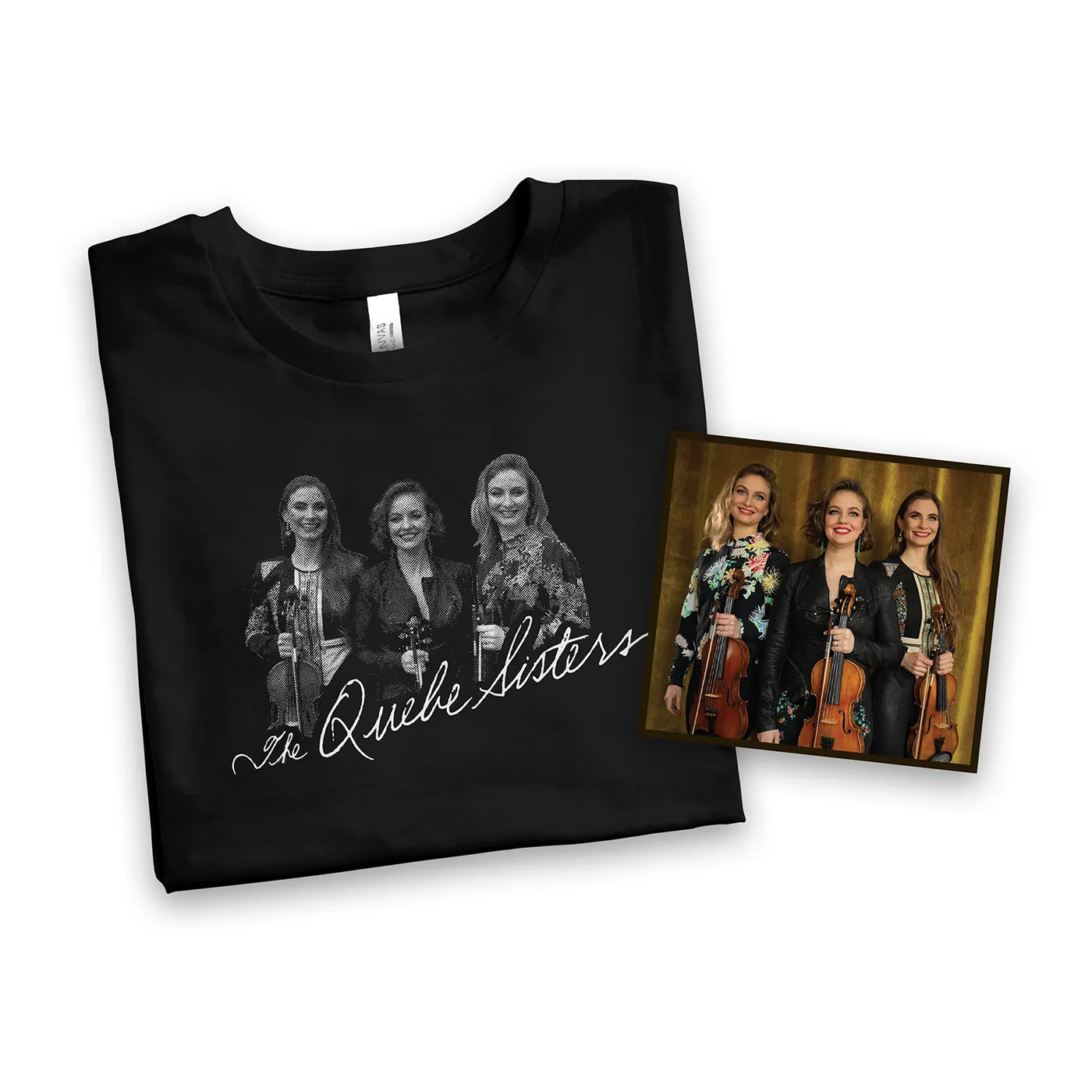 The Quebe Sisters - Black Trio Tee + Signed CD Bundle