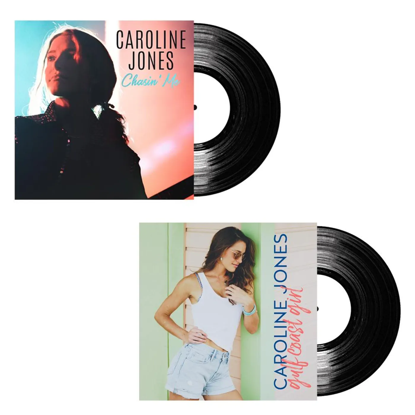 Caroline Jones - Chasin' Me LP + "Gulf Coast Girl" Vinyl Single