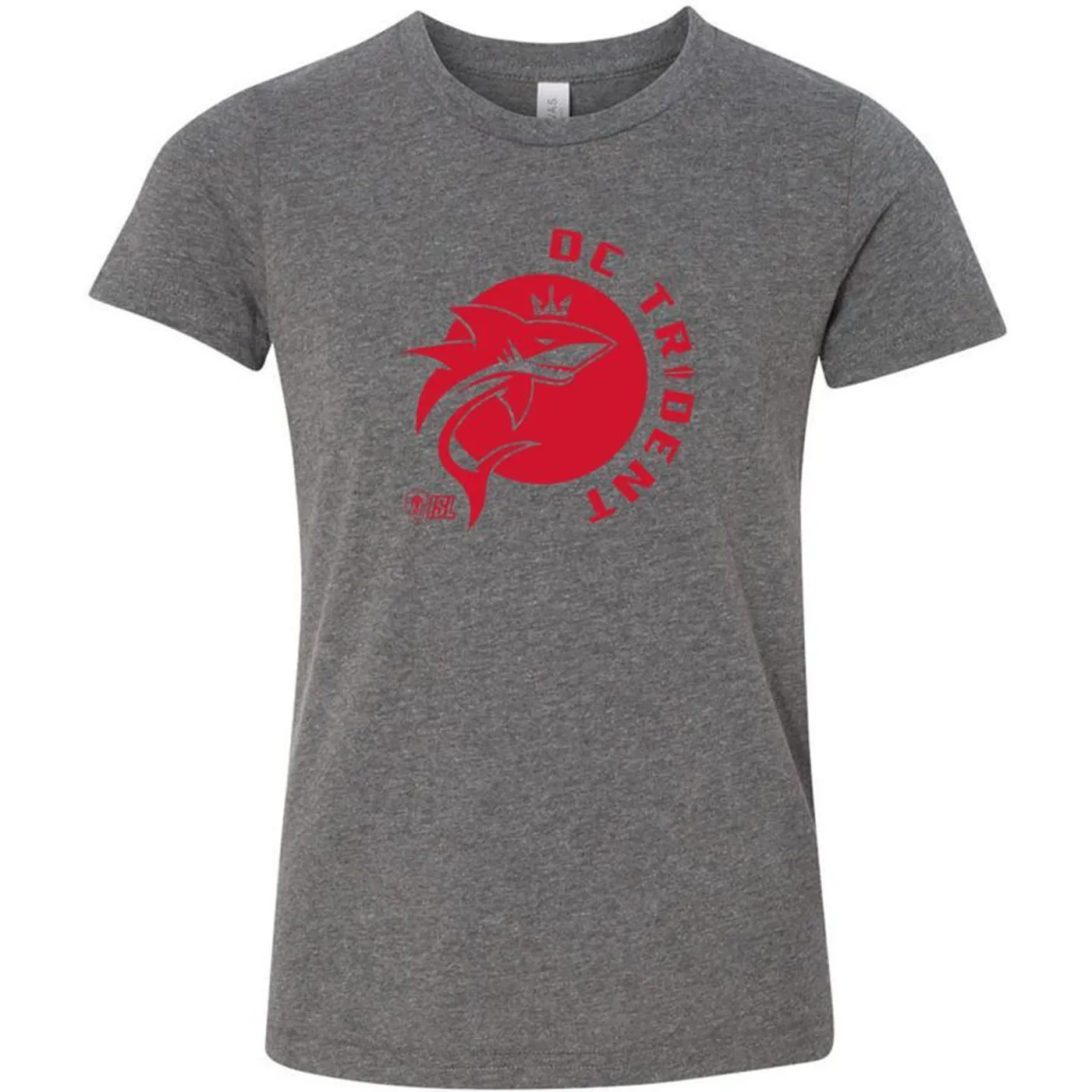DC Trident - Heather Dark Grey Youth Short Sleeve Crewneck Jersey Tee