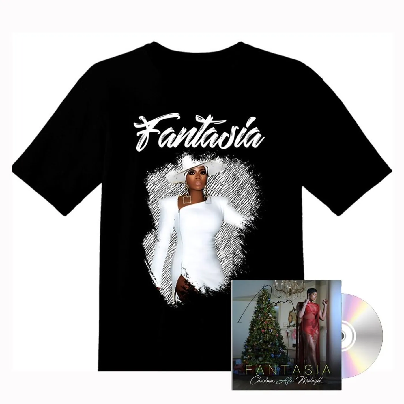 Fantasia - Signed Christmas After Midnight CD and Tour Tee Bundle
