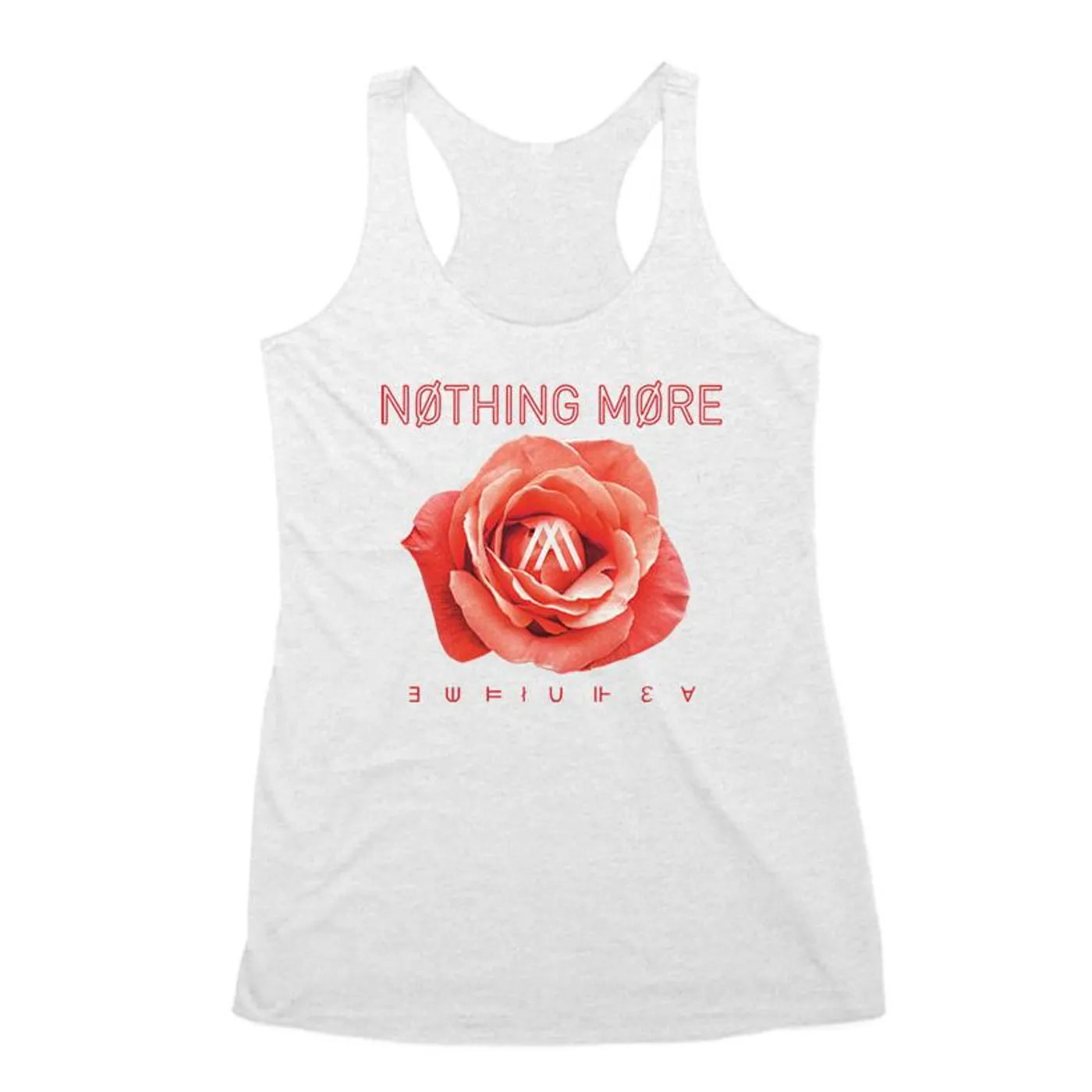 Nothing More - Womens Light Grey Rose Racerback Tank