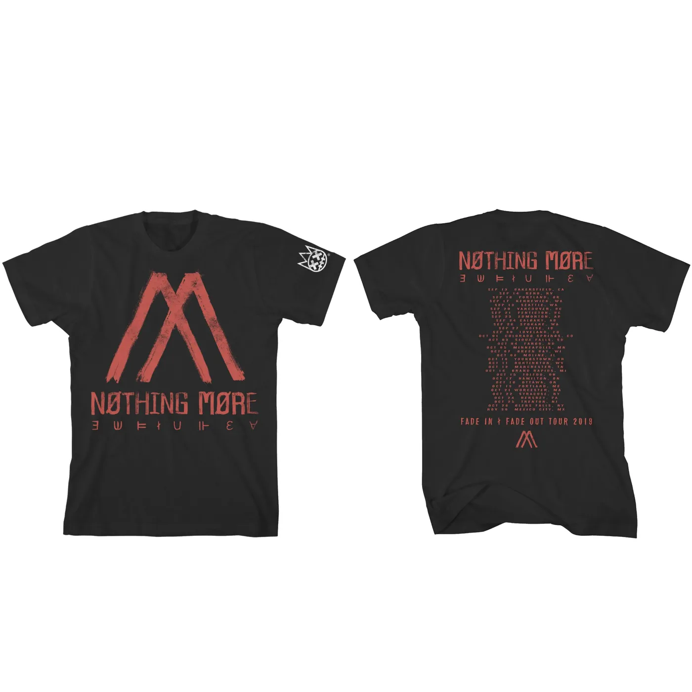 Nothing More - Fade In Fade Out Cult 2019 Tour Tee
