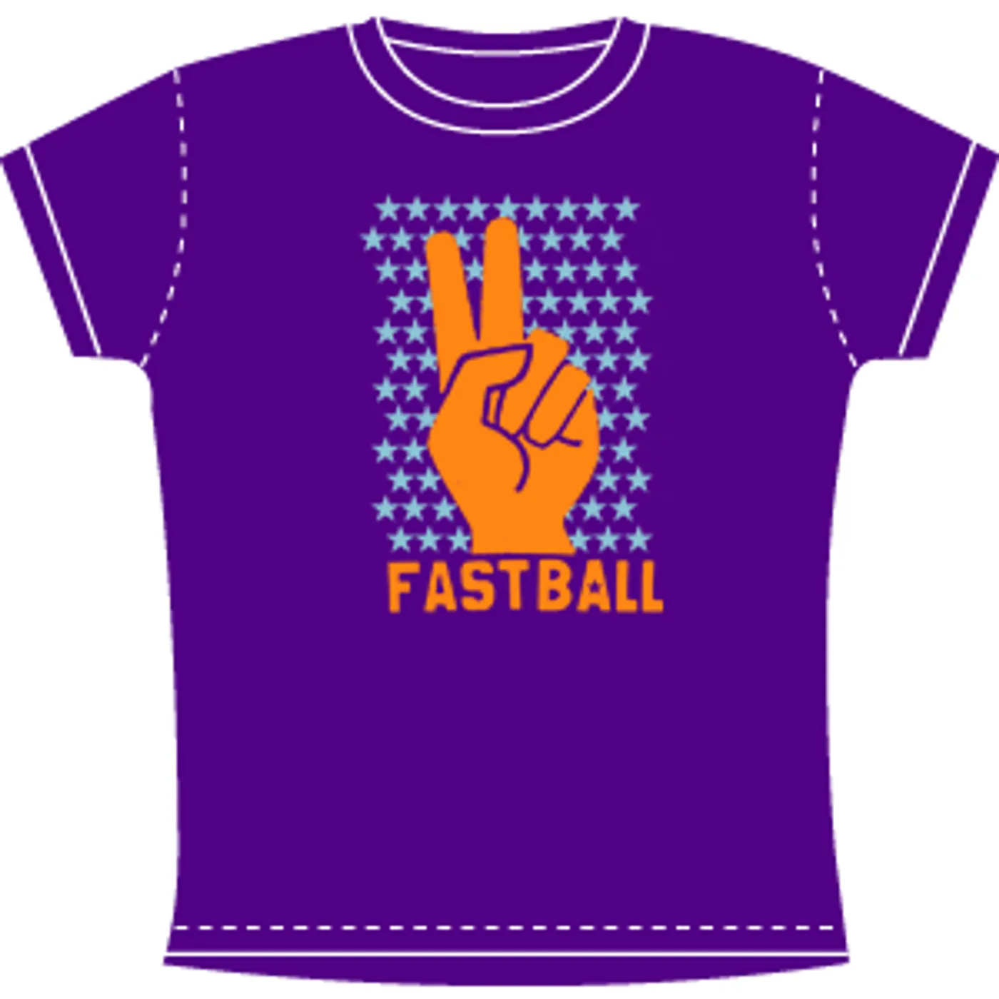 Fastball - Peace Sign Ladies Tee (Purple)