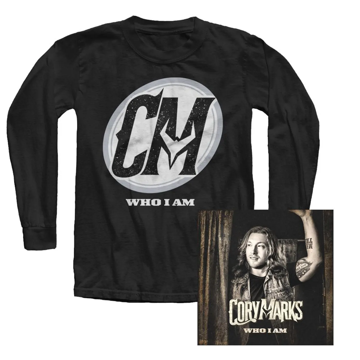 Cory Marks - Who I Am Long Sleeve Tee + Vinyl Bundle
