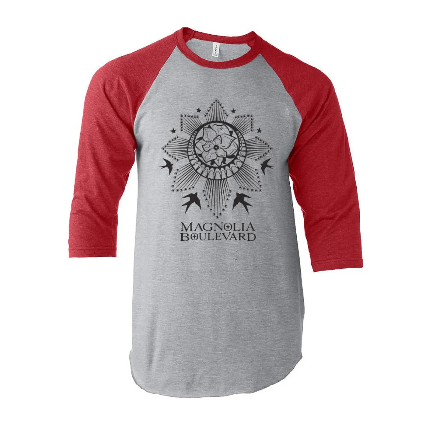 Magnolia Boulevard - Red/Gray Baseball Tee