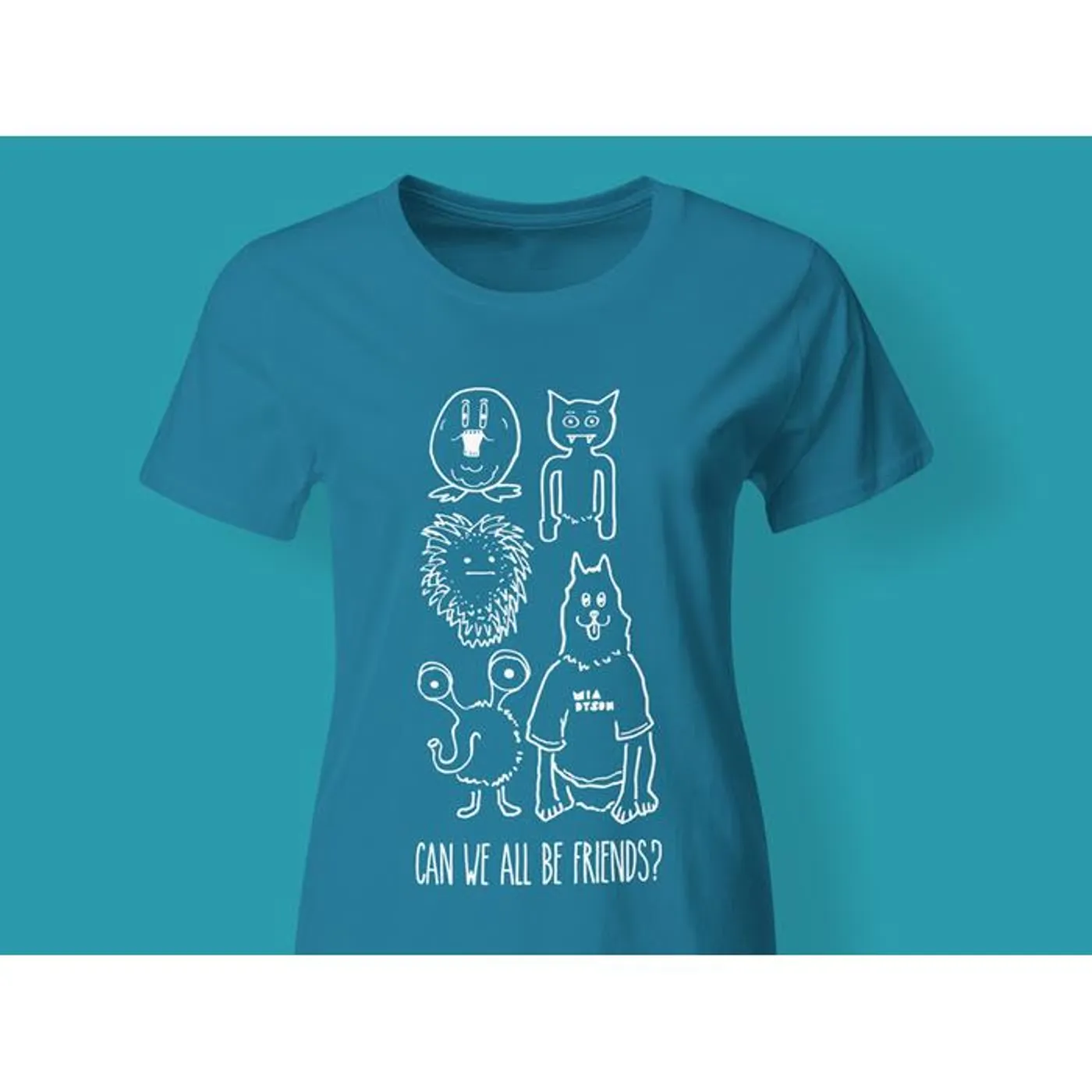 Mia Dyson - Can We All Be Friends Ladies Tee (Blue)