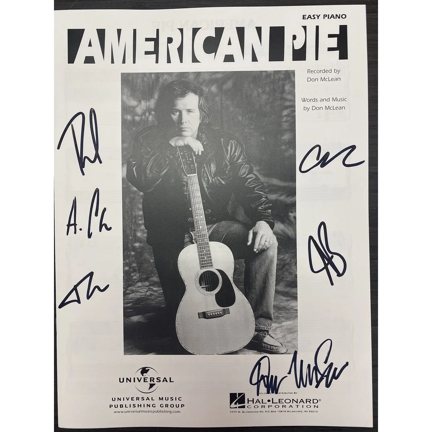 Home Free - American Pie Autographed Sheet Music