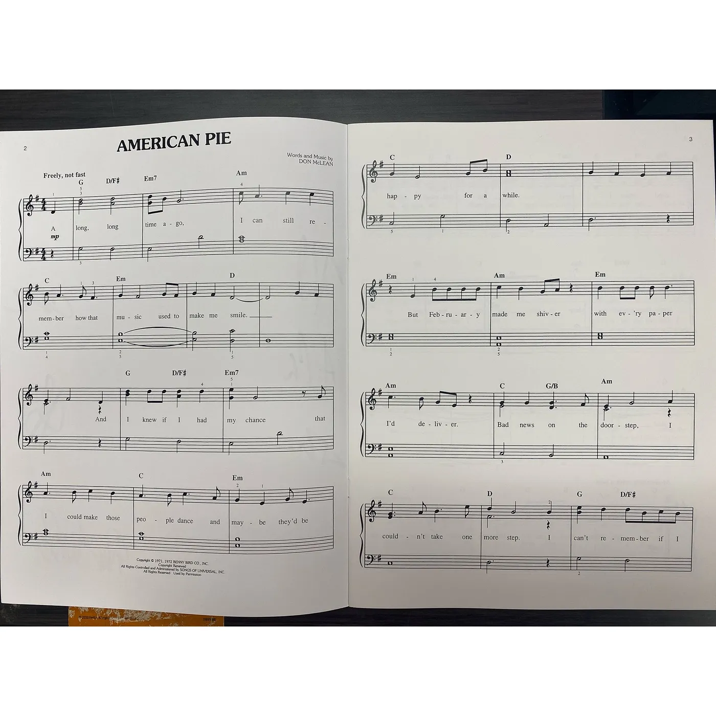 Home Free - American Pie Autographed Sheet Music