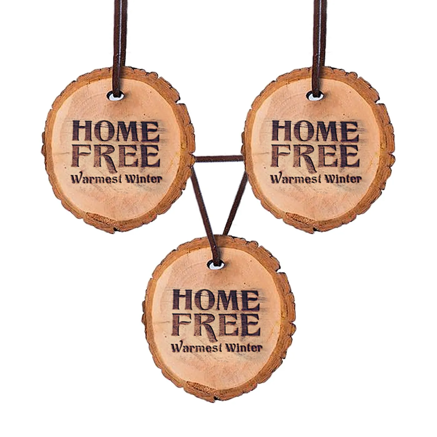 Home Free - Warmest Winter Wooden Ornament (Set of 3)