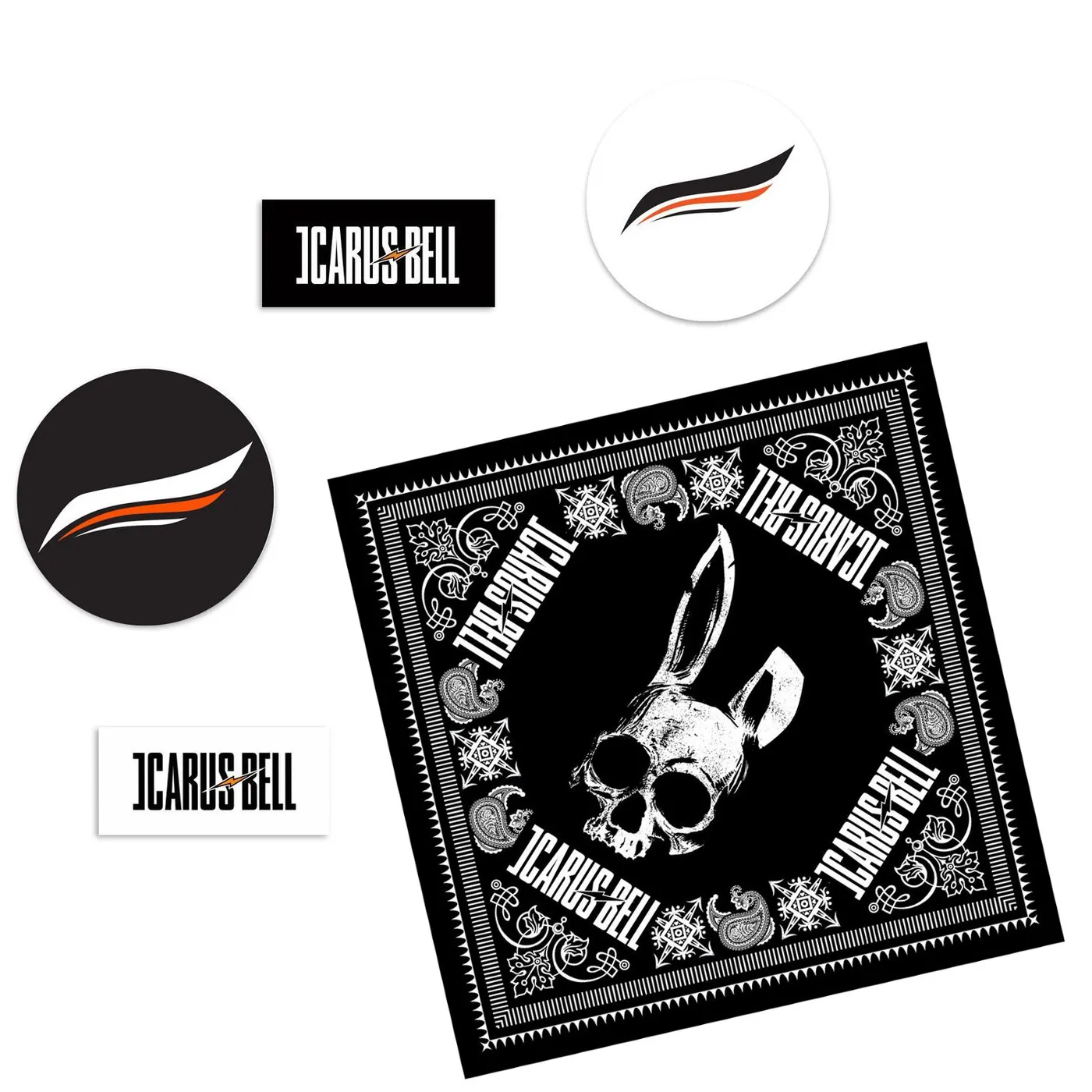 Icarus Bell - Sticker + Bandana Bundle