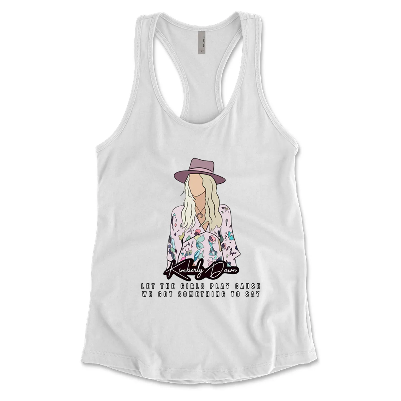 Kimberly Dawn - Let The Girls Play Womens Tank - White