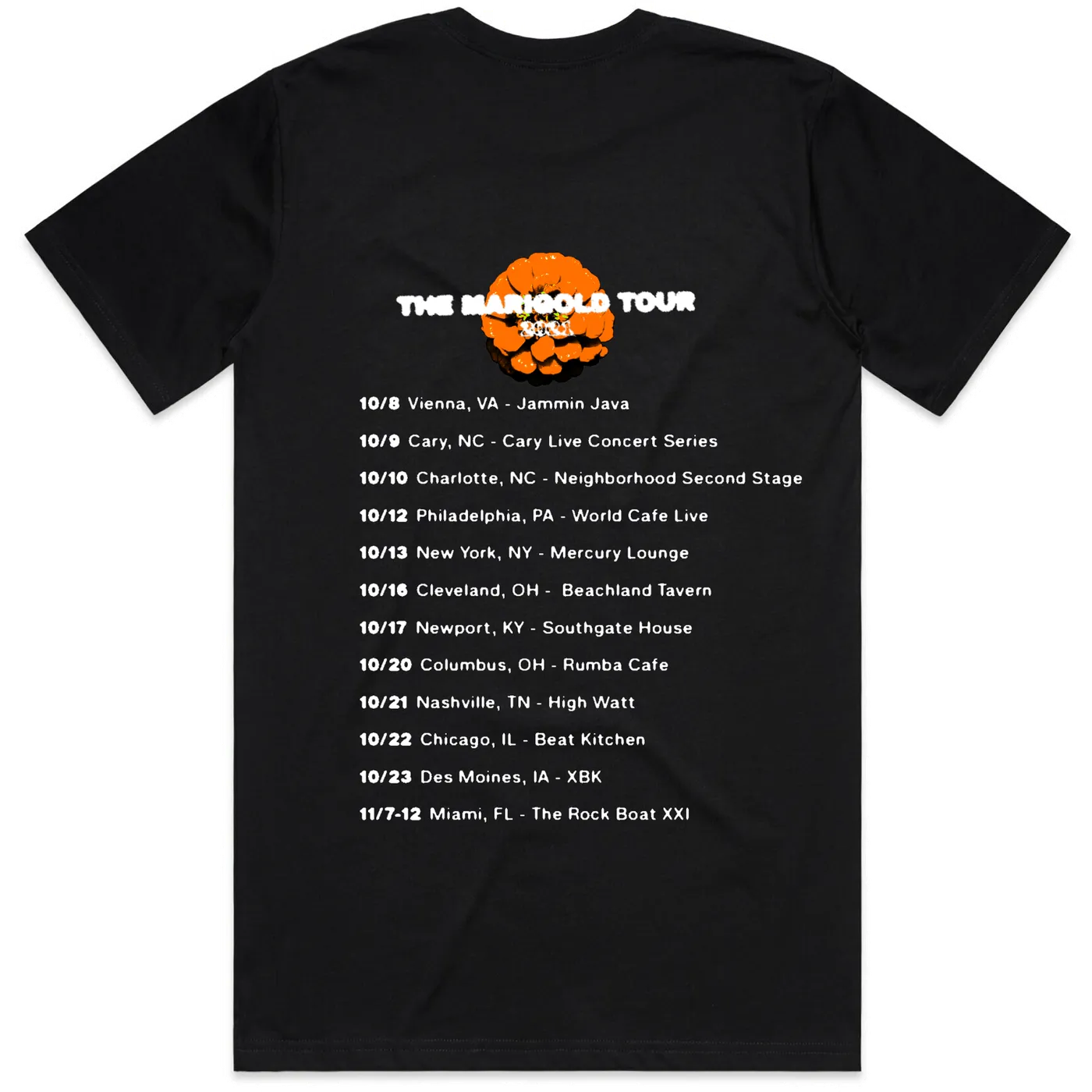 Yam Haus - Marigold Tour Black Band Tee
