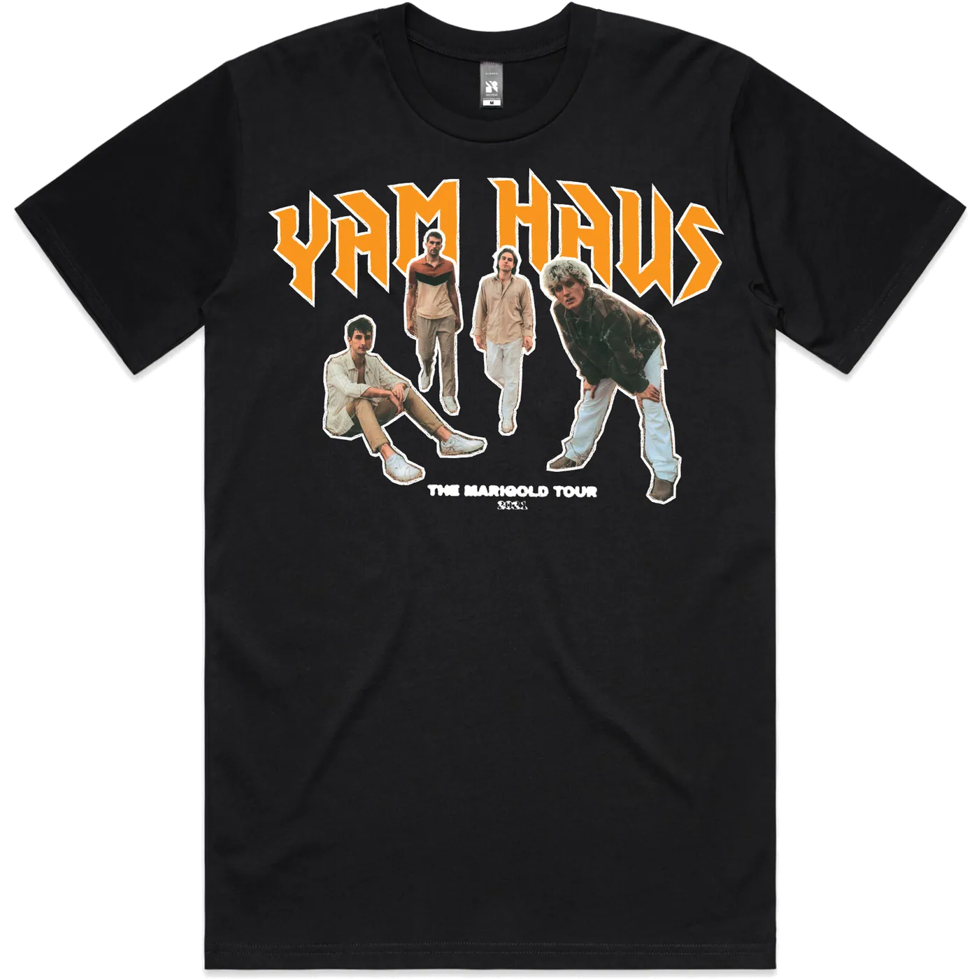 Yam Haus - Marigold Tour Black Band Tee