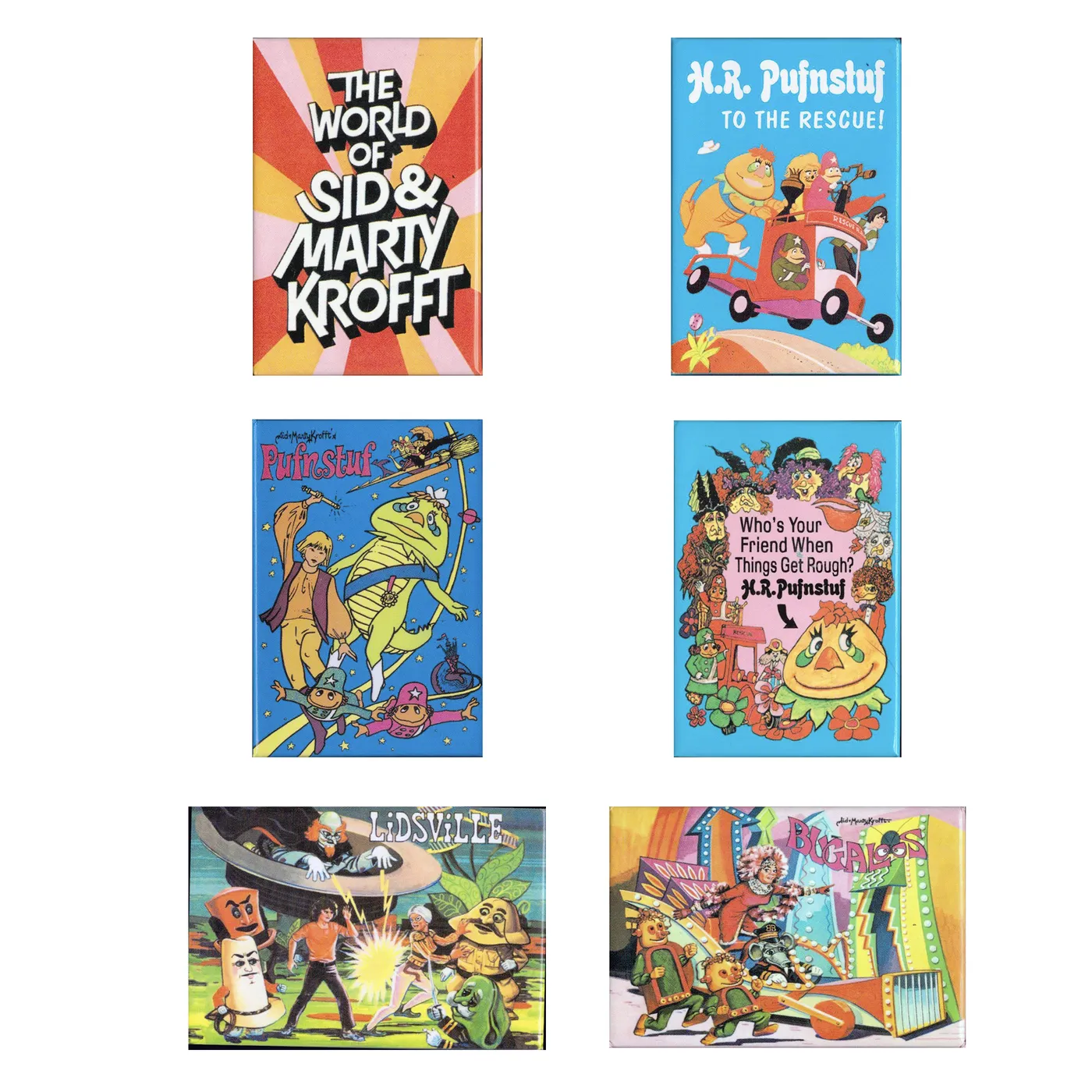 Sid & Marty Krofft Sid and Marty Krofft Archives - 6 Magnet Bundle