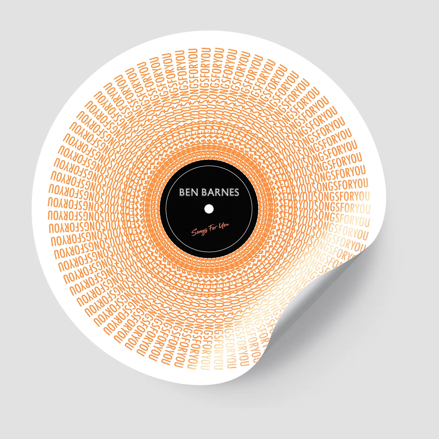 Ben Barnes - 'Songs For You' Sticker