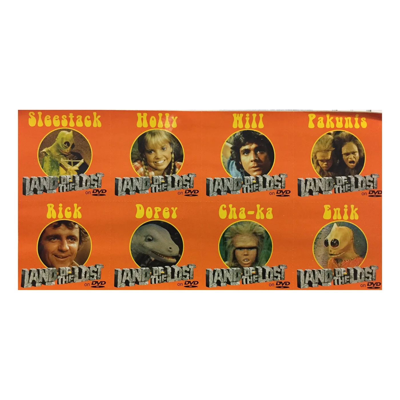 Sid & Marty Krofft - Land of the Lost Promotional Sticker Sheet