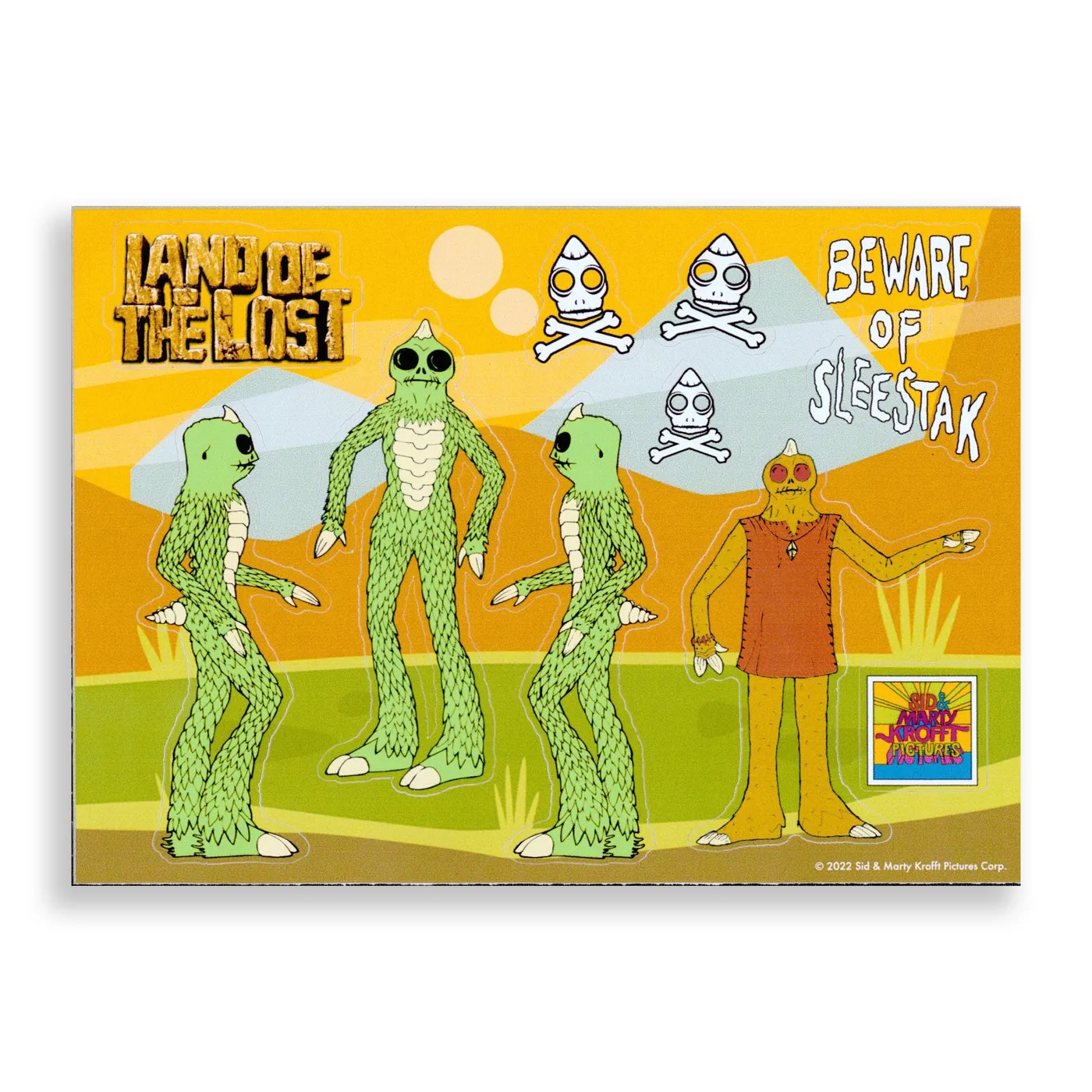 Sid & Marty Krofft - Land of the Lost - "Beware of Sleestak" Vinyl Sticker Sheet
