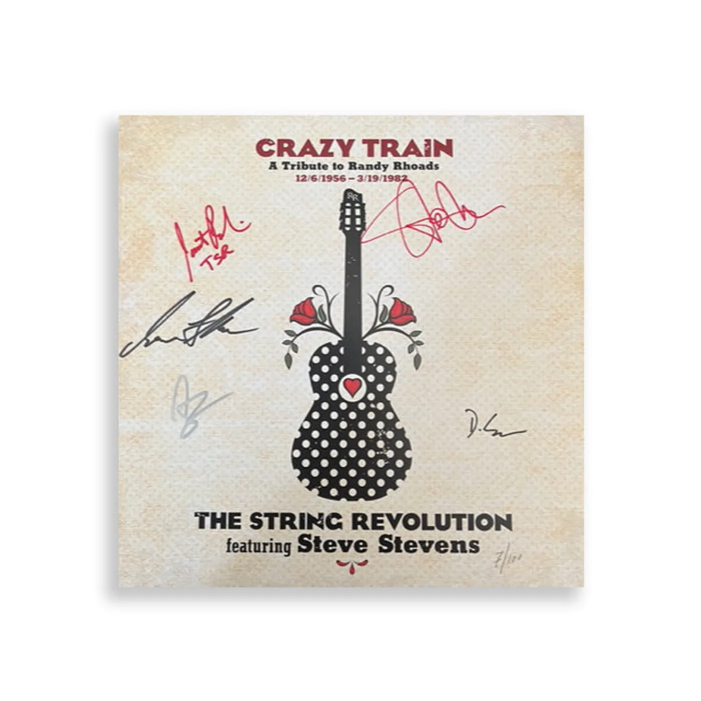 Steve Stevens - Limited Edition Signed and Numbered Crazy Train Album Flat