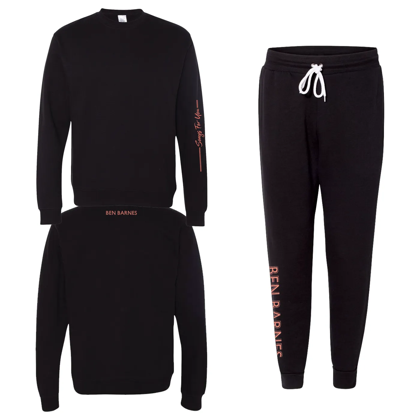 Ben Barnes - Songs For You Anniversary Sweat Set - Black