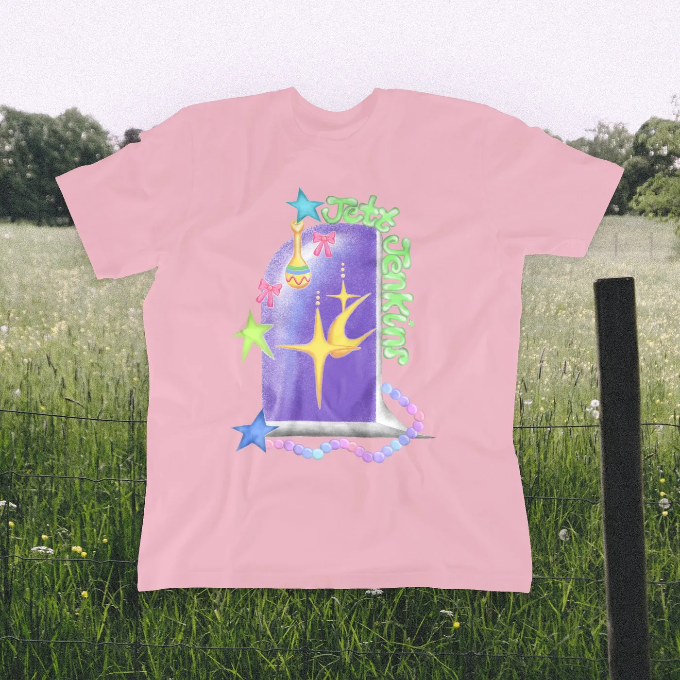 Jett Jenkins - Cottage Core Pink Tee