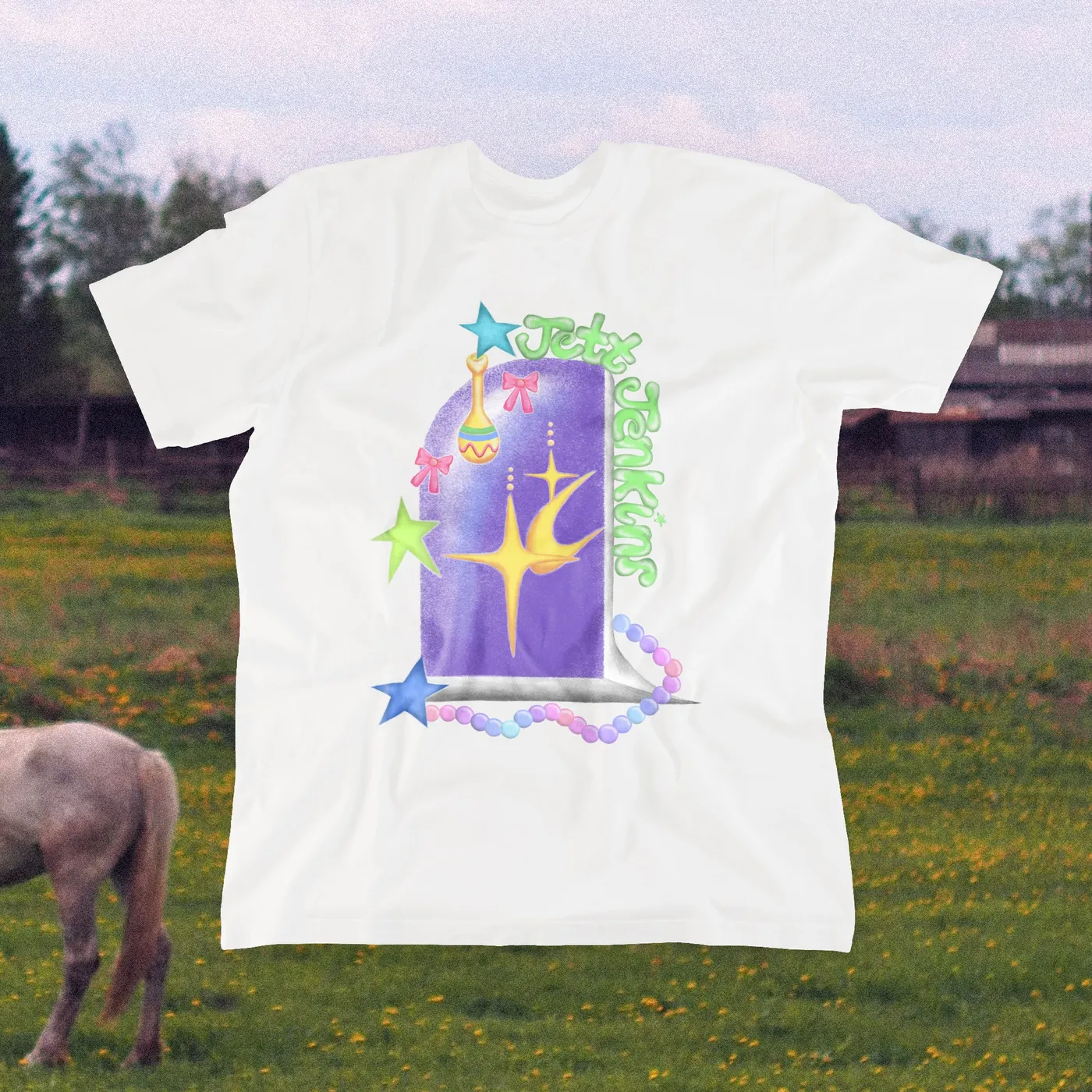 Jett Jenkins - Cottage Core White Tee