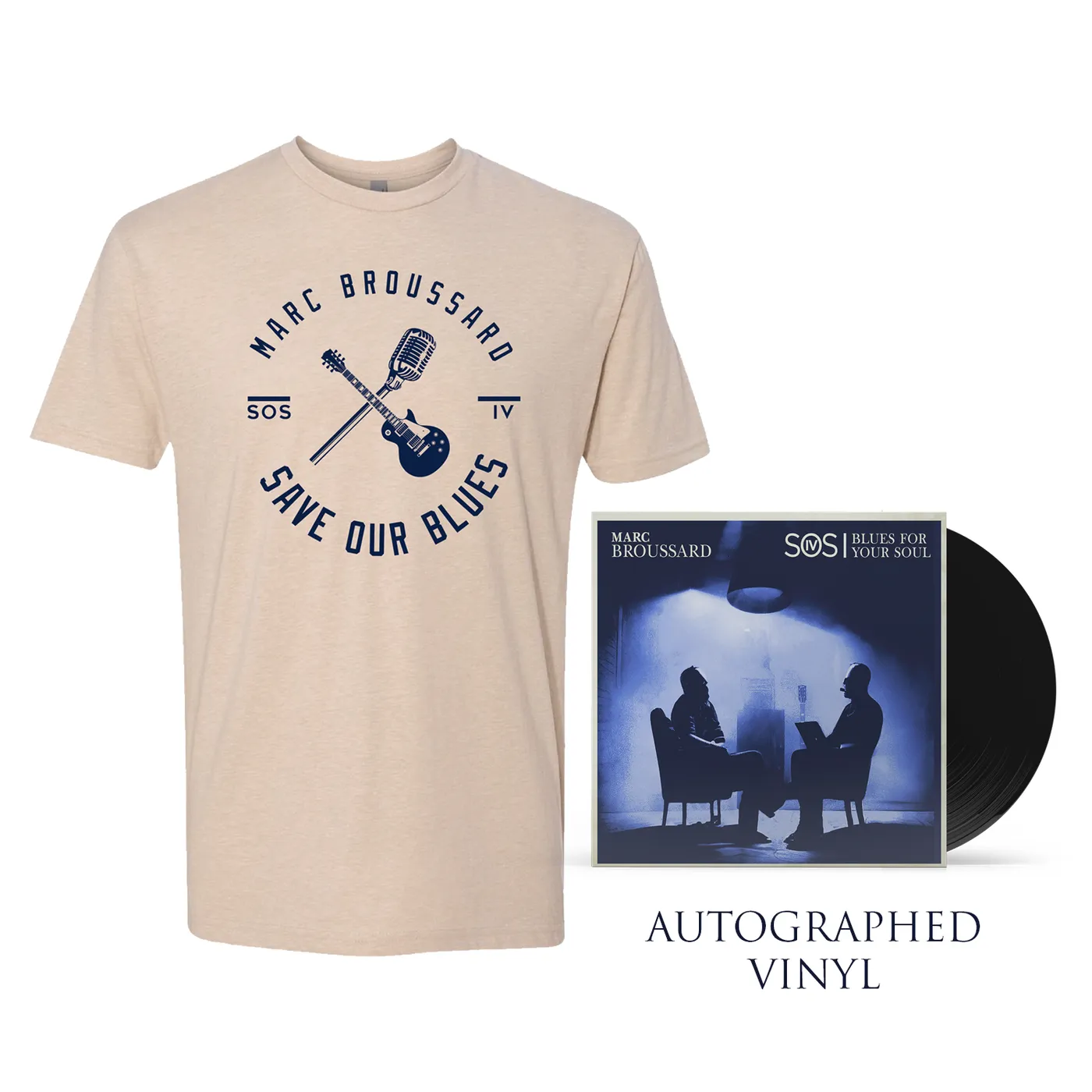 Marc Broussard - S.O.S. IV Autographed Vinyl + Save Our Blues Tee