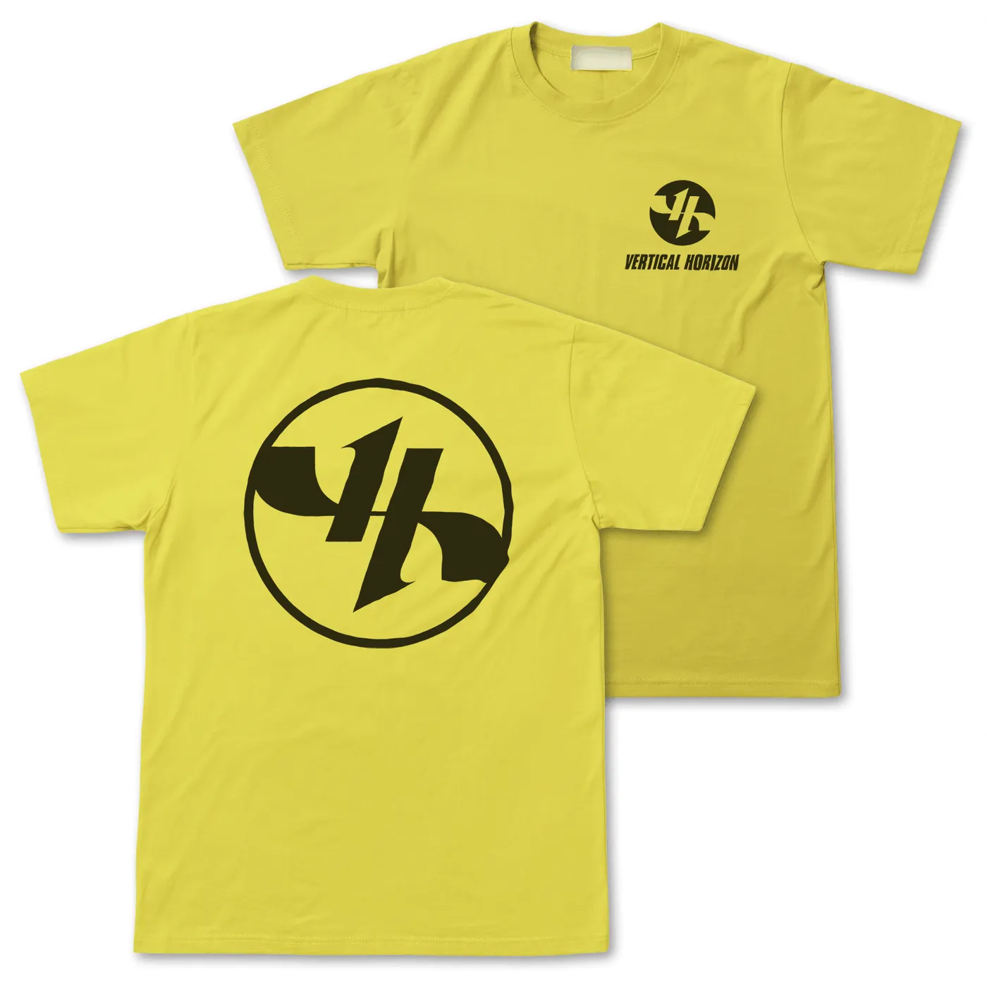 Vertical Horizon - Maize with Black Print Logo Tee