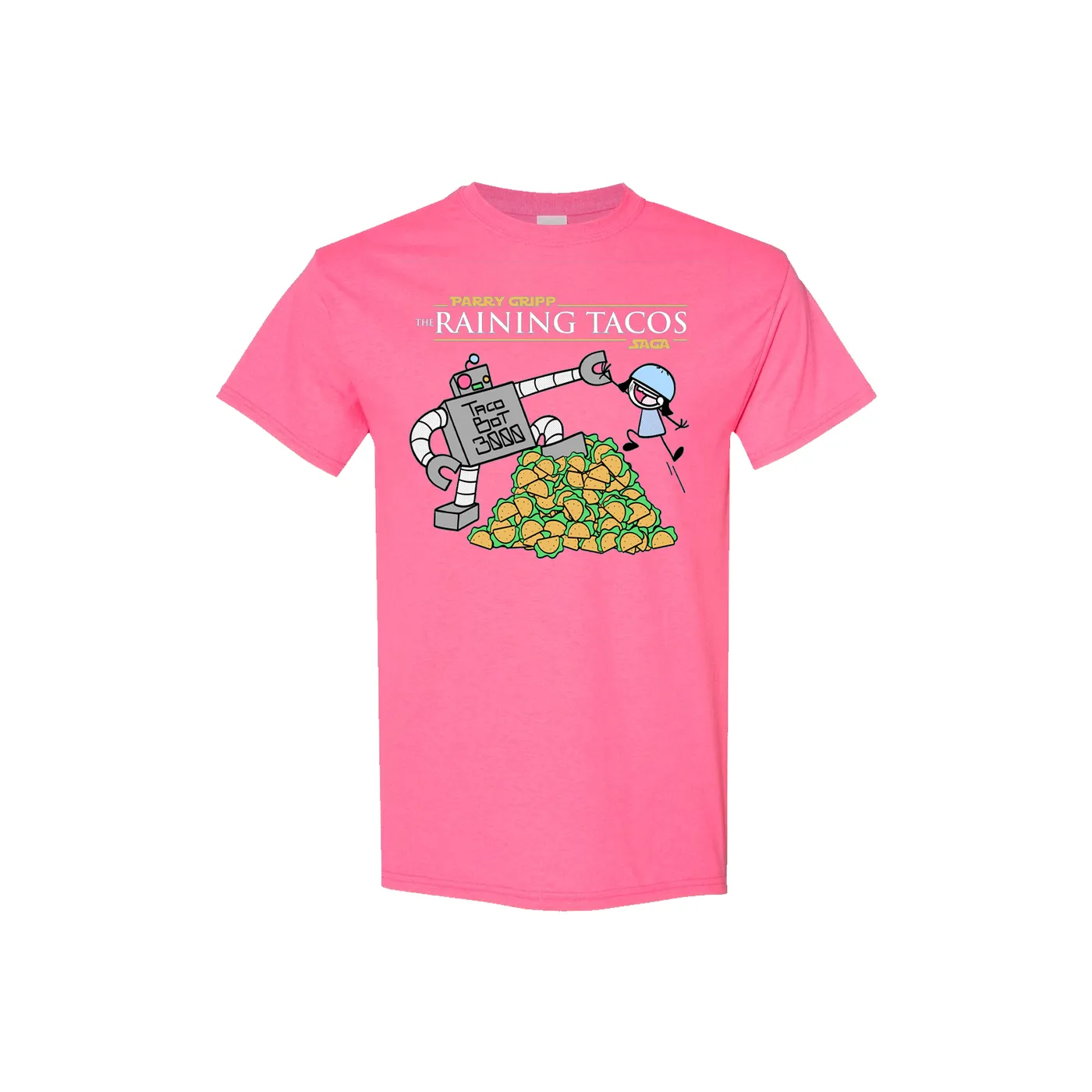 Parry Gripp - Raining Tacos Neon Pink Adult Tee