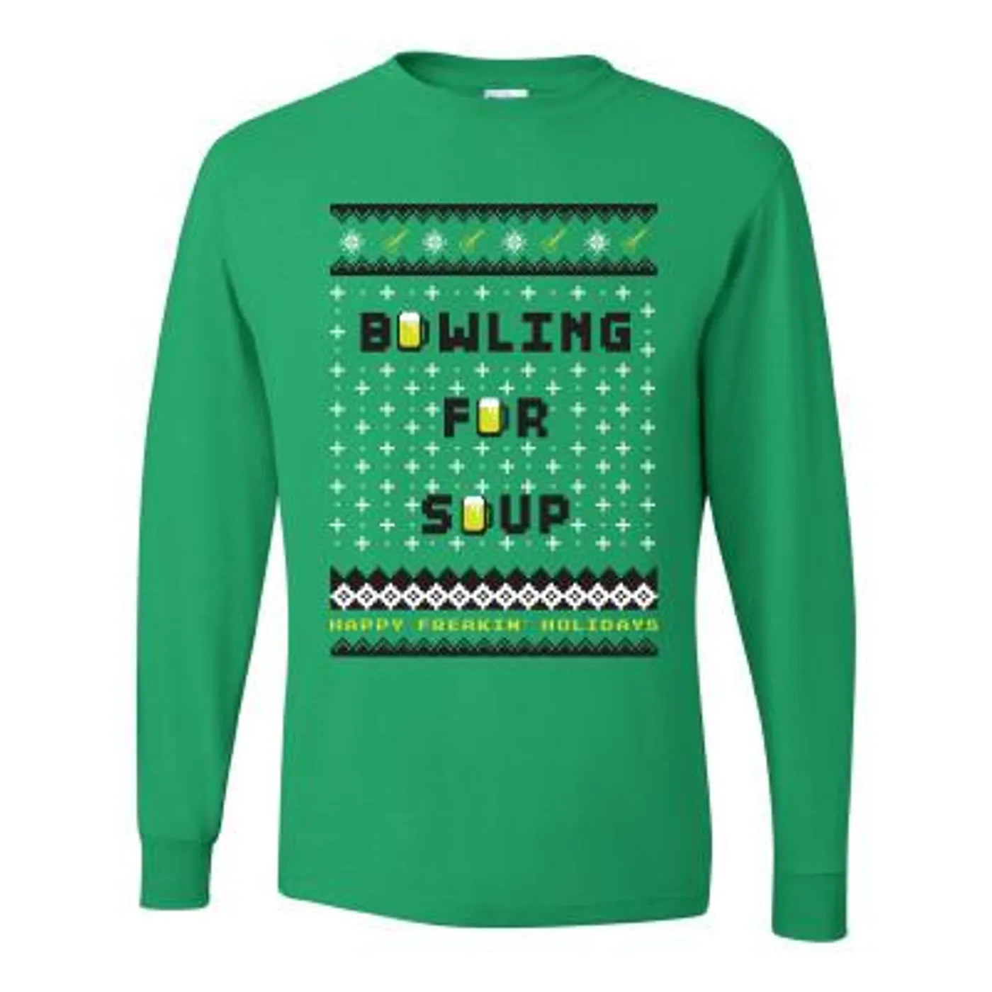 Bowling For Soup - Fake Christmas Sweater Tee (Green)