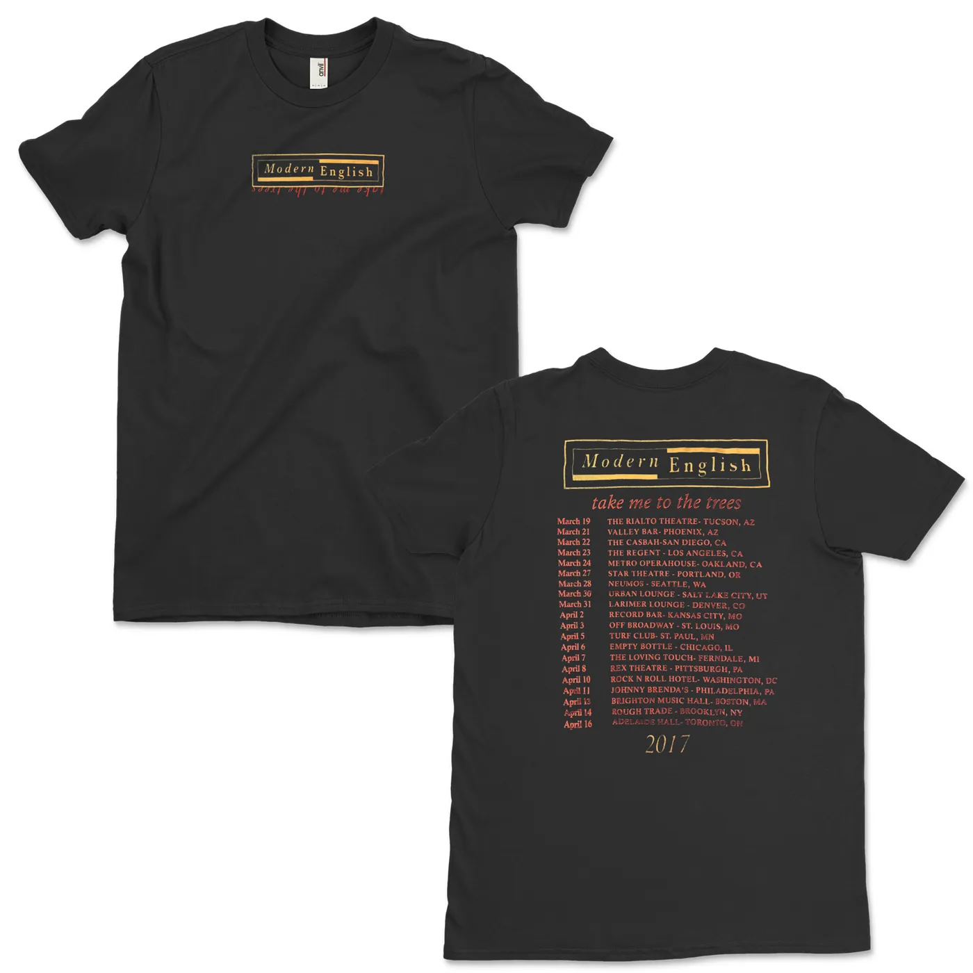 Modern English - Take Me To The Trees Tour Tee