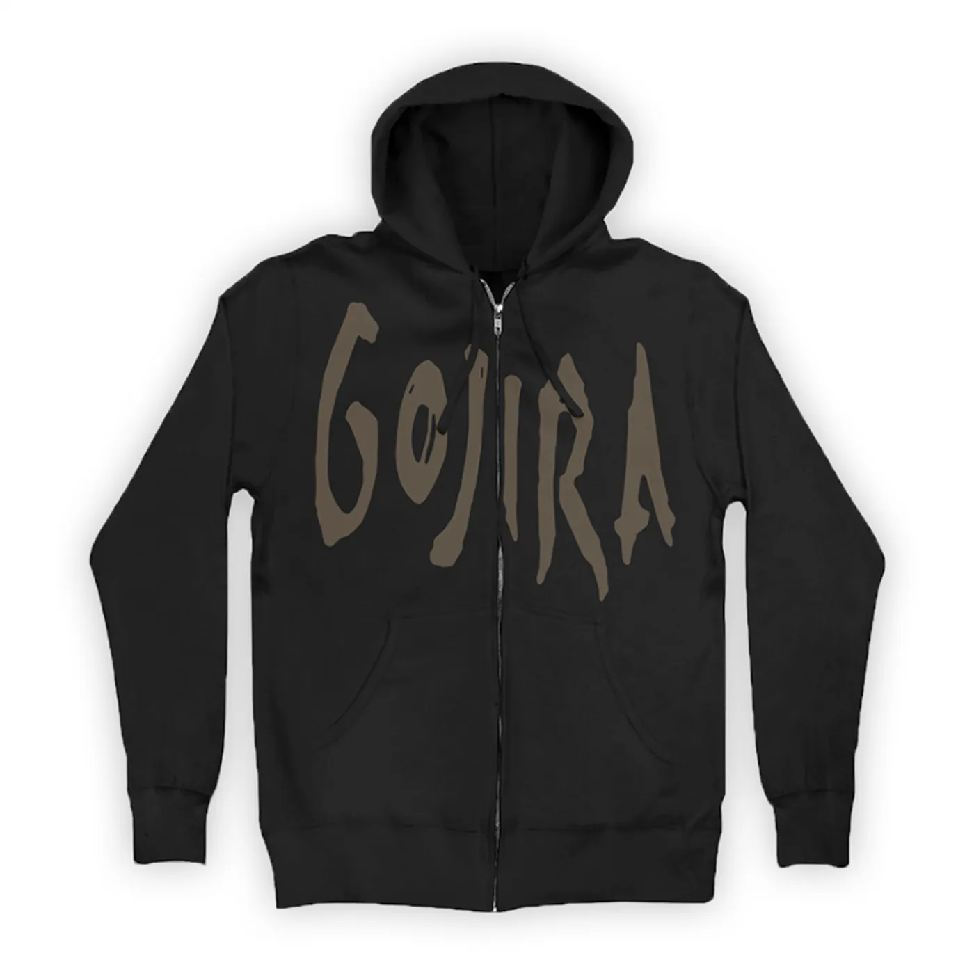 Gojira Logo Zip Up Hoodie (Black/Brown)