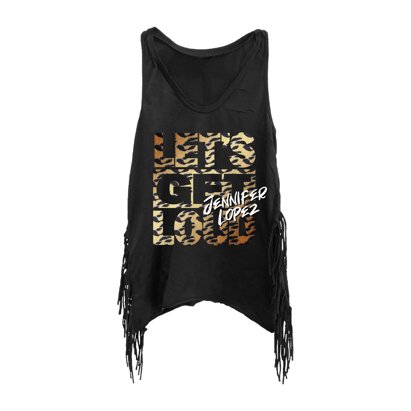 Jennifer Lopez Let's Get Loud Cheetah Fringe Tank