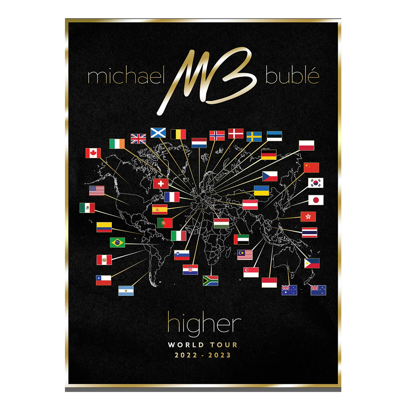 Michael Bublé Higher World Tour Commemorative Poster