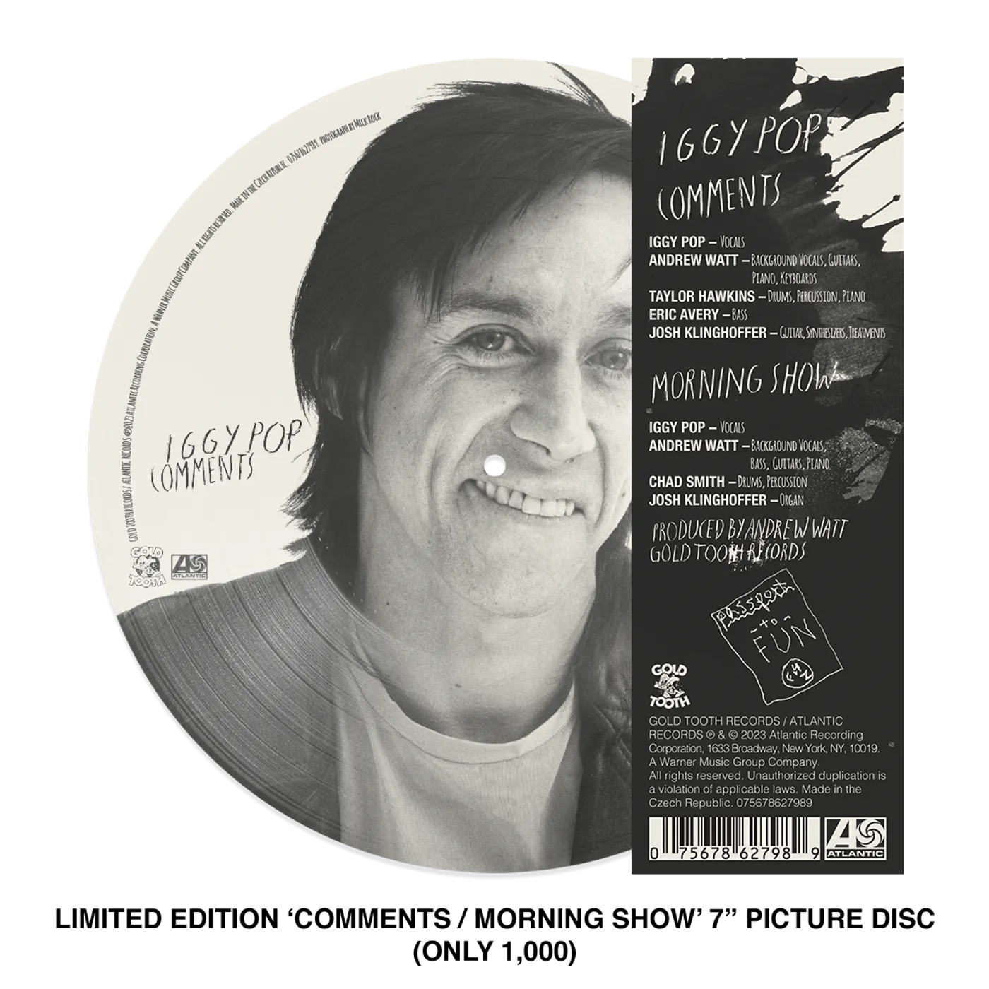 Iggy Pop Comments / Morning Show 7” Picture Disc