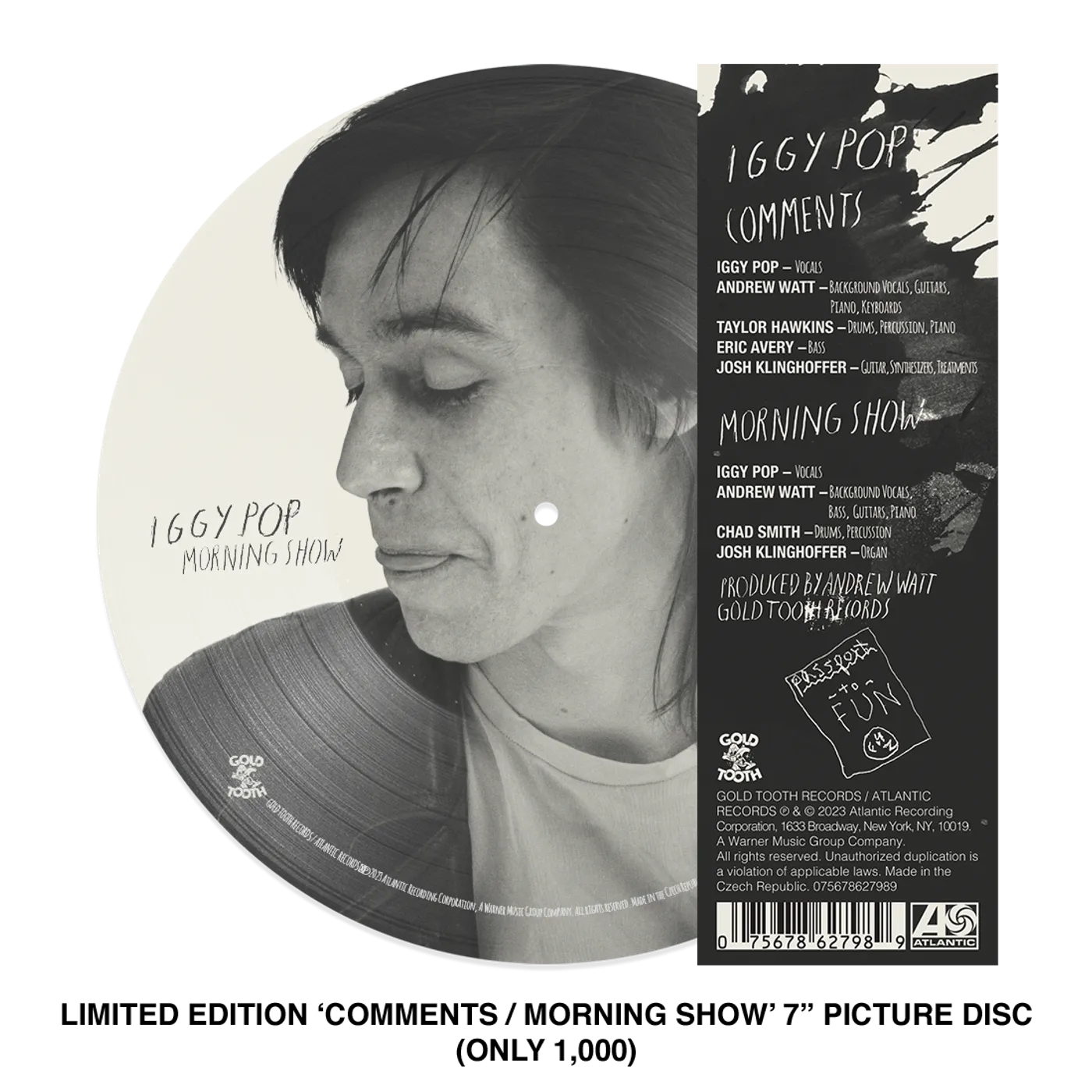 Iggy Pop Comments / Morning Show 7” Picture Disc